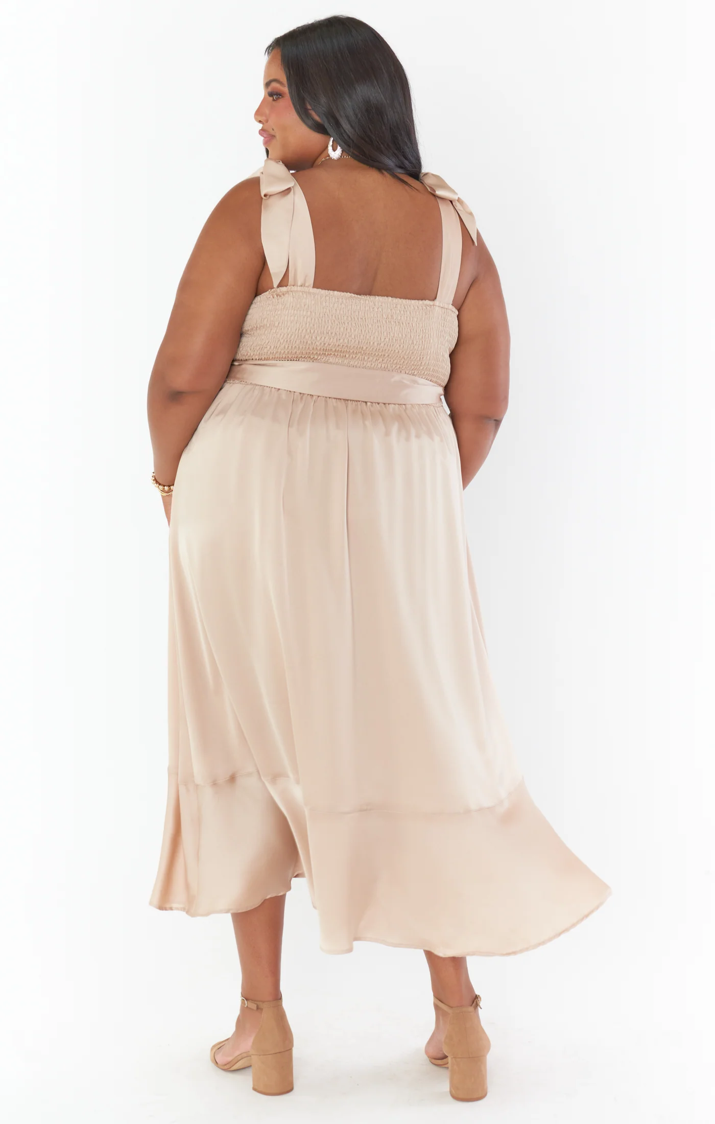 Claire Midi Dress ~ Champagne Luxe Satin - Image 26