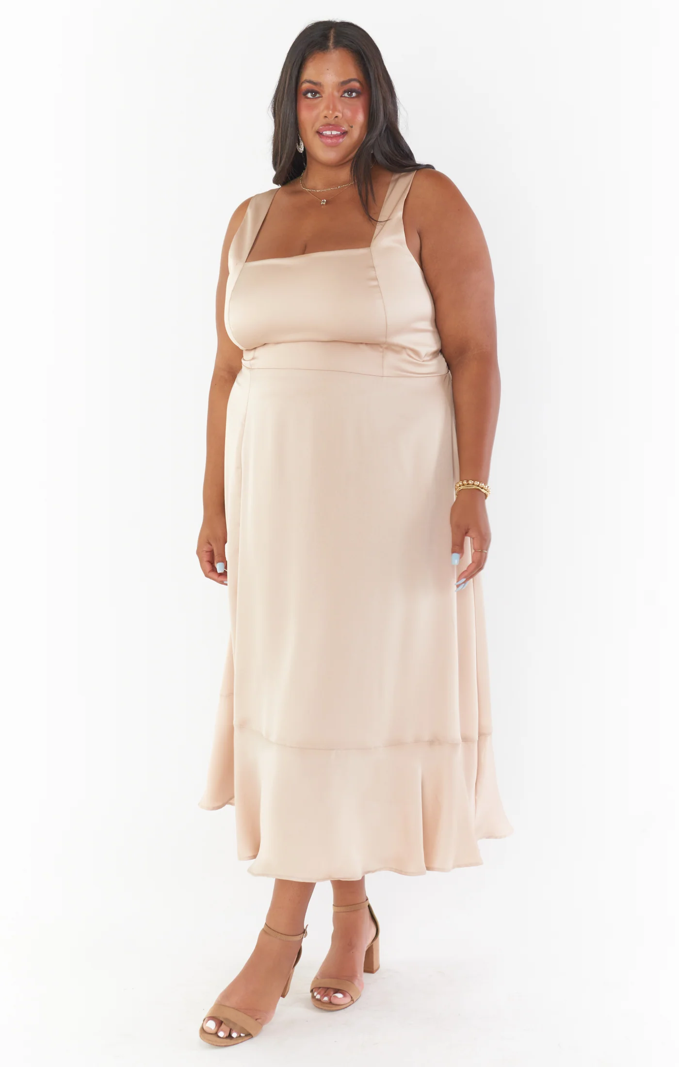 Claire Midi Dress ~ Champagne Luxe Satin - Image 27