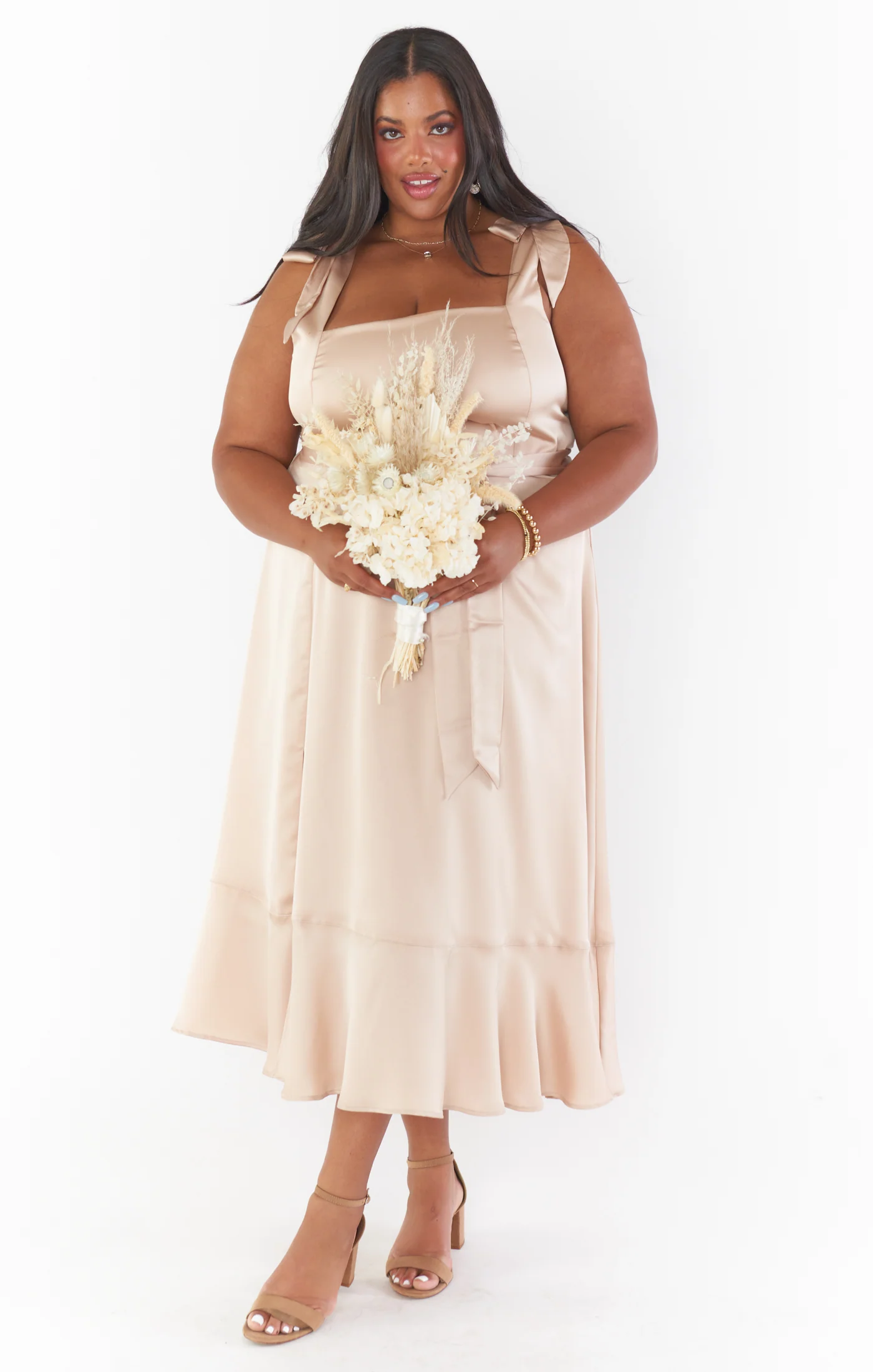 Claire Midi Dress ~ Champagne Luxe Satin - Image 28