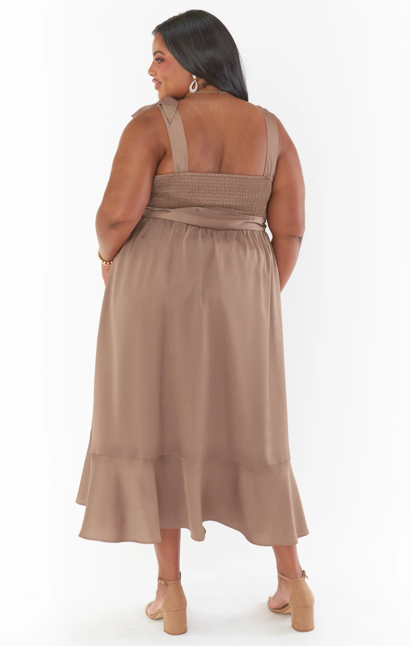 Claire Midi Dress ~ Dune Luxe Satin - Image 12