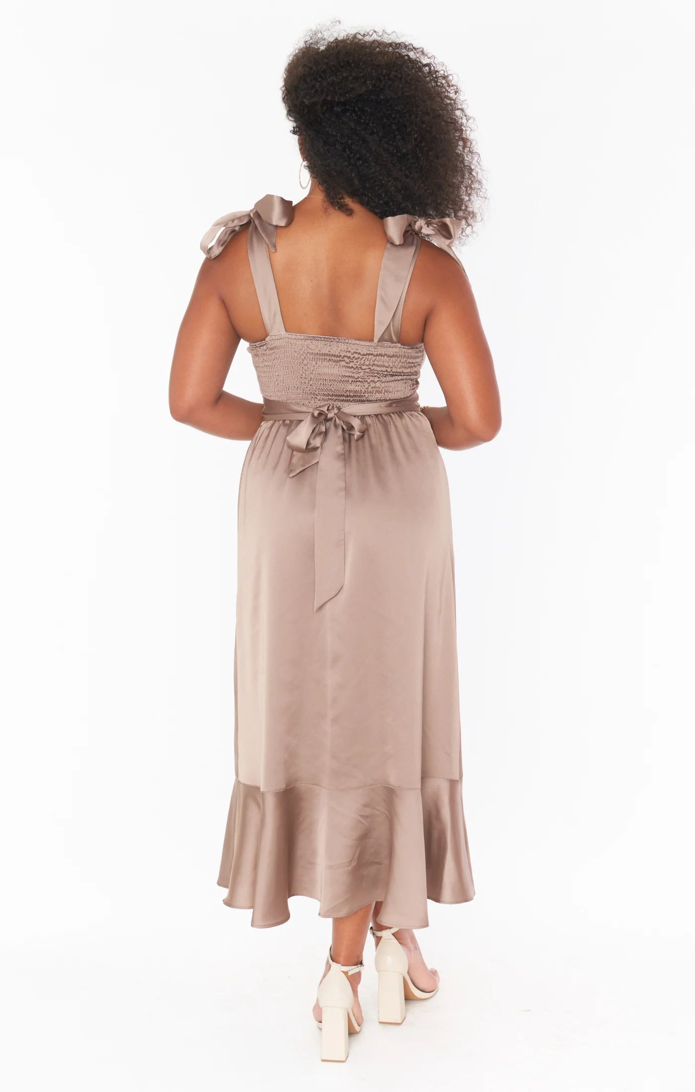 Claire Midi Dress ~ Dune Luxe Satin - Image 6