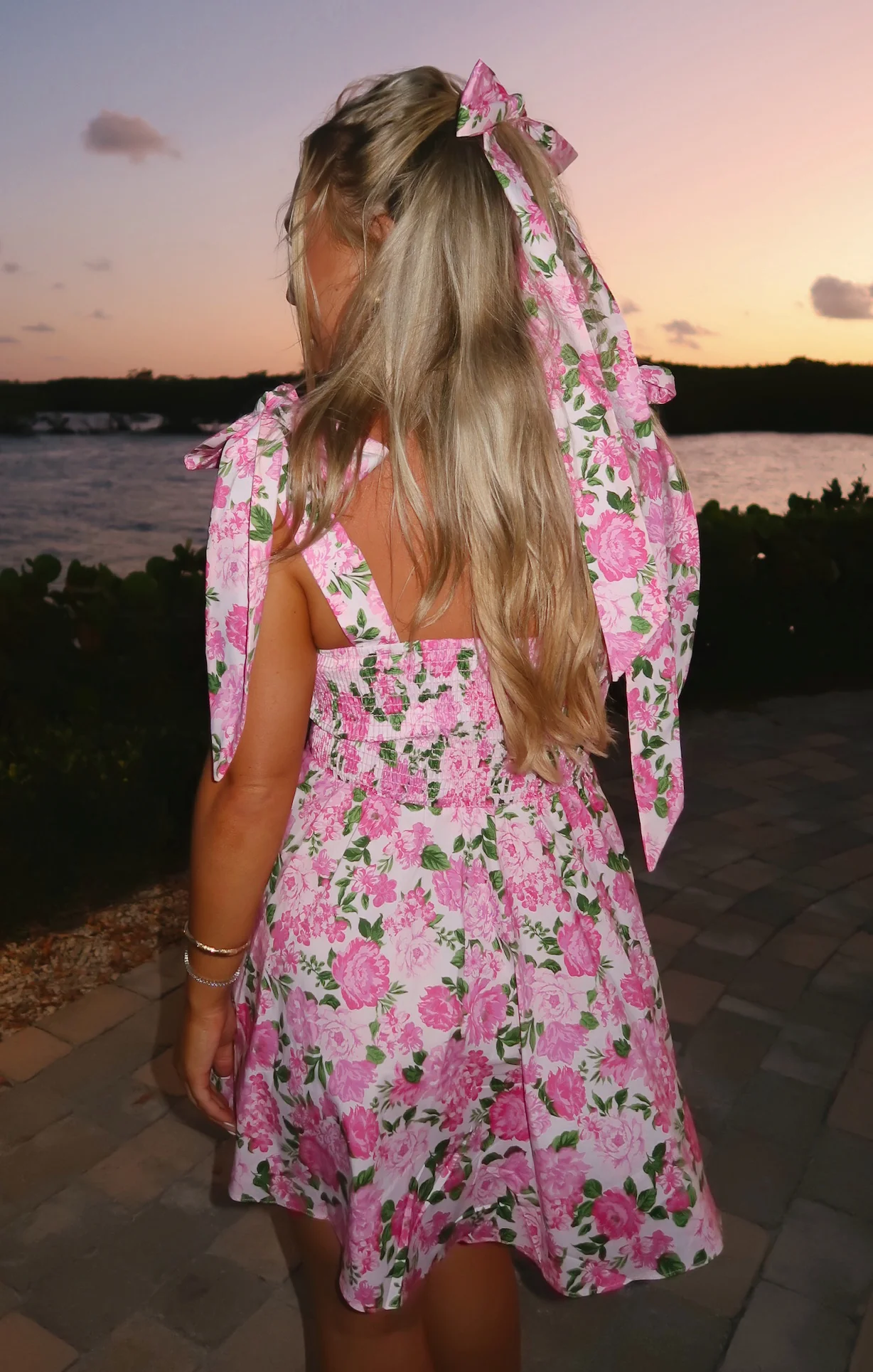 Claire Mini Dress ~ Cottage Floral Pink - Image 5