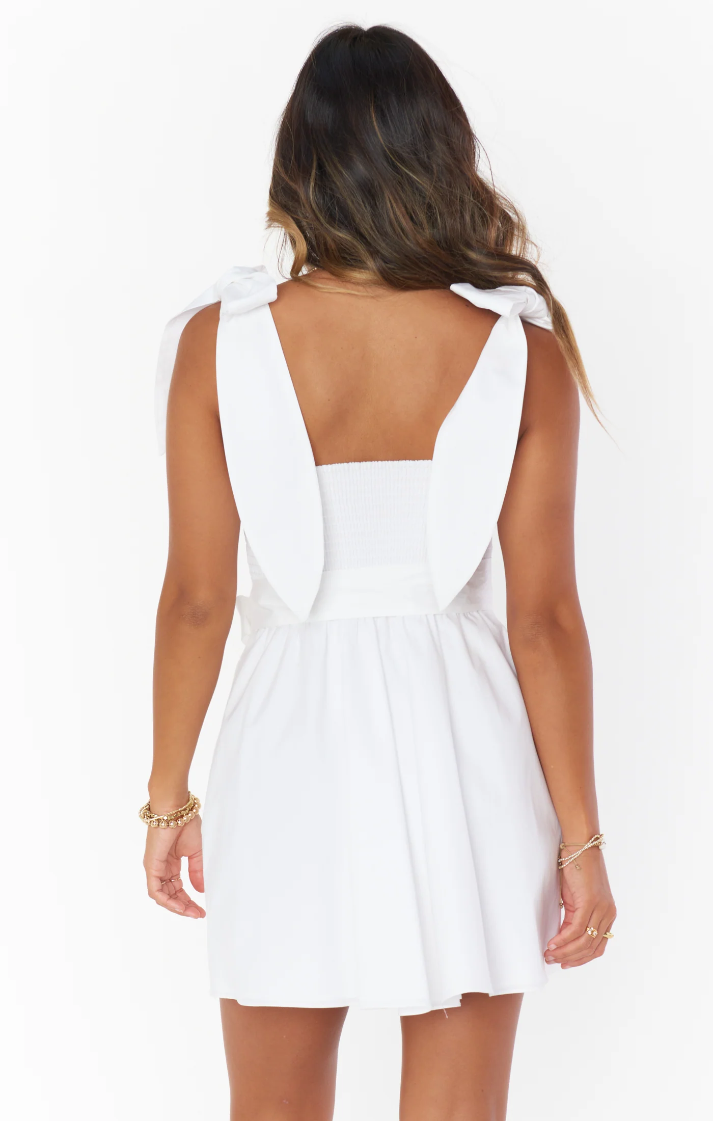 Claire Mini Dress ~ White Poplin - Image 7