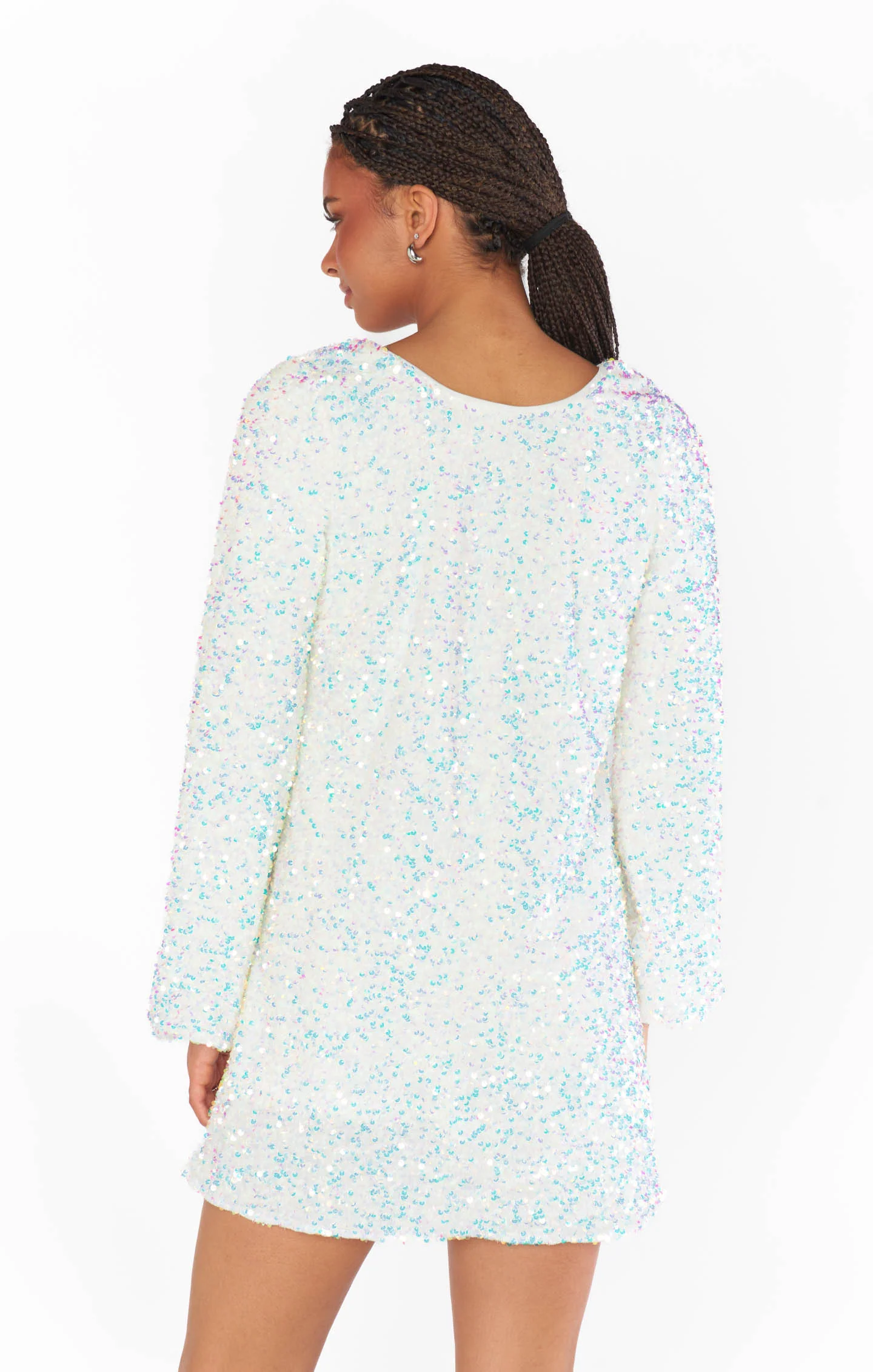 Clarabelle Dress ~ White Sparkle Sequins - Image 7