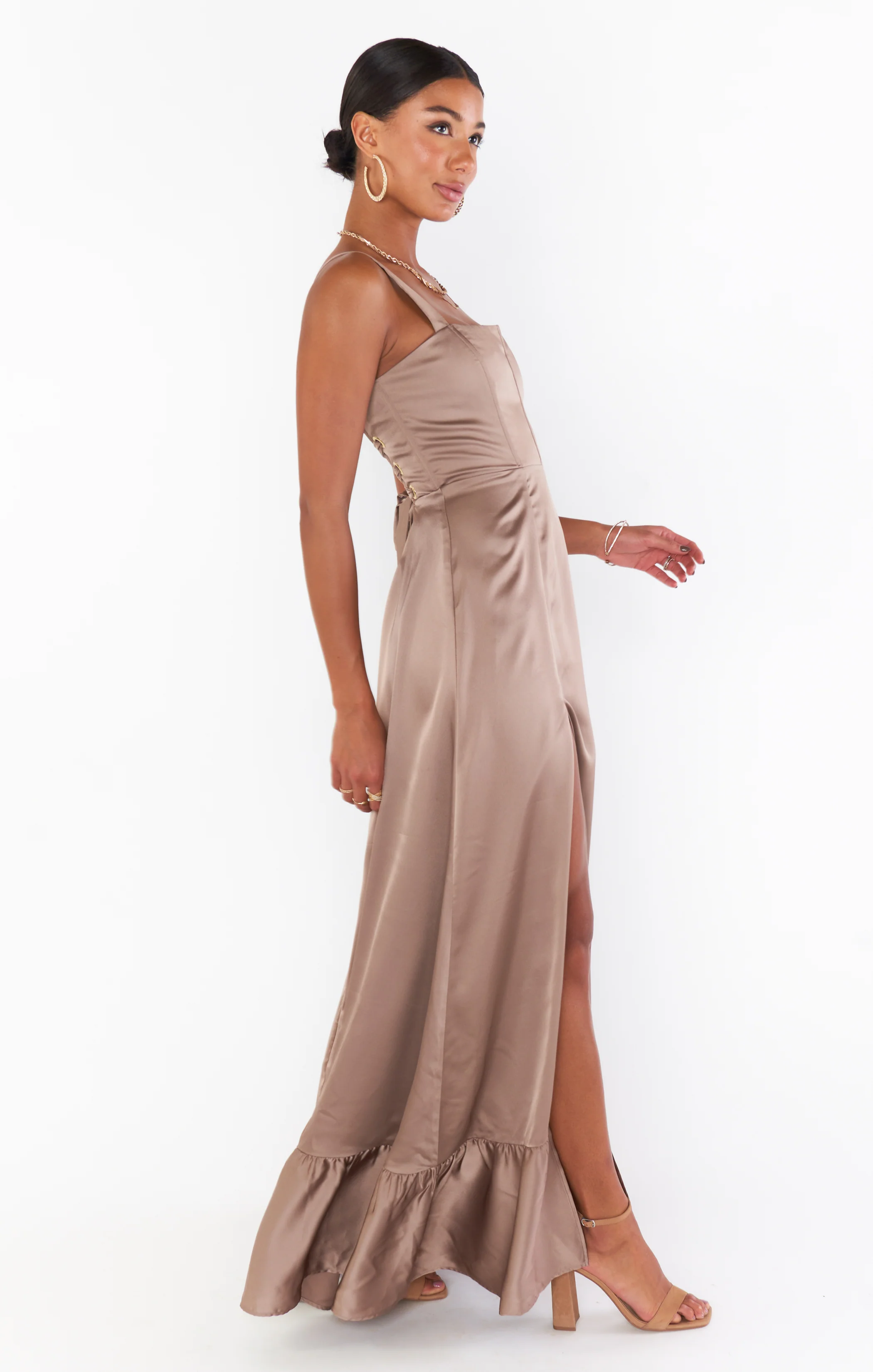 Clarissa Corset Dress ~ Dune Luxe Satin - Image 7