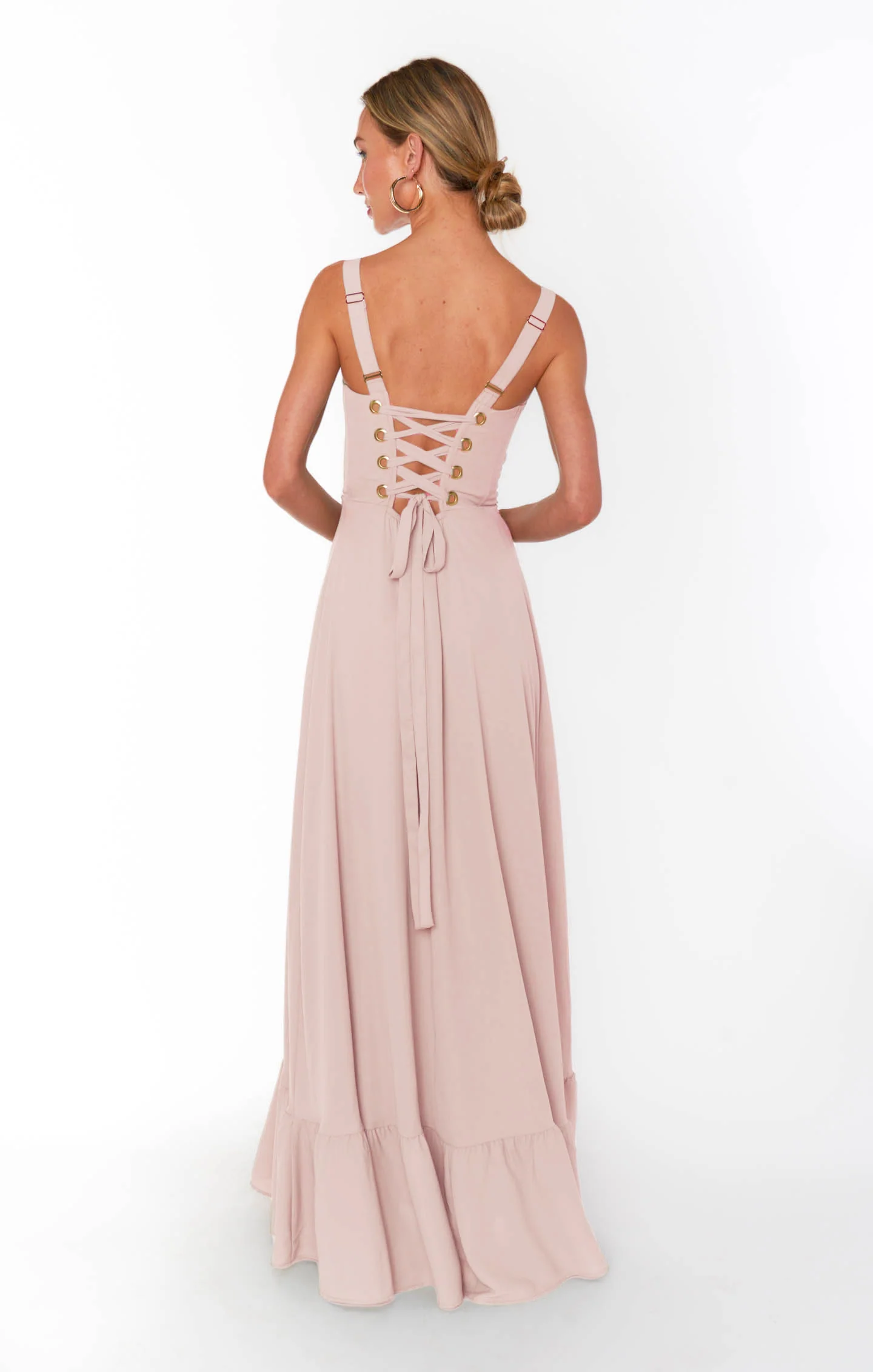 Clarissa Corset Dress ~ Dusty Blush Crisp - Image 2