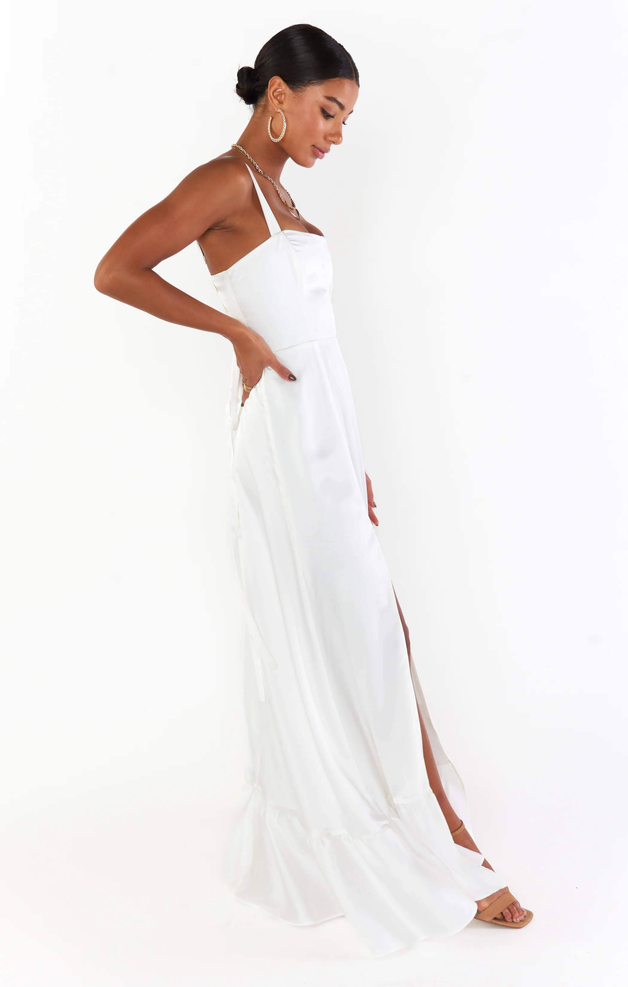 Clarissa Corset Dress ~ Ivory Luxe Satin - Image 7