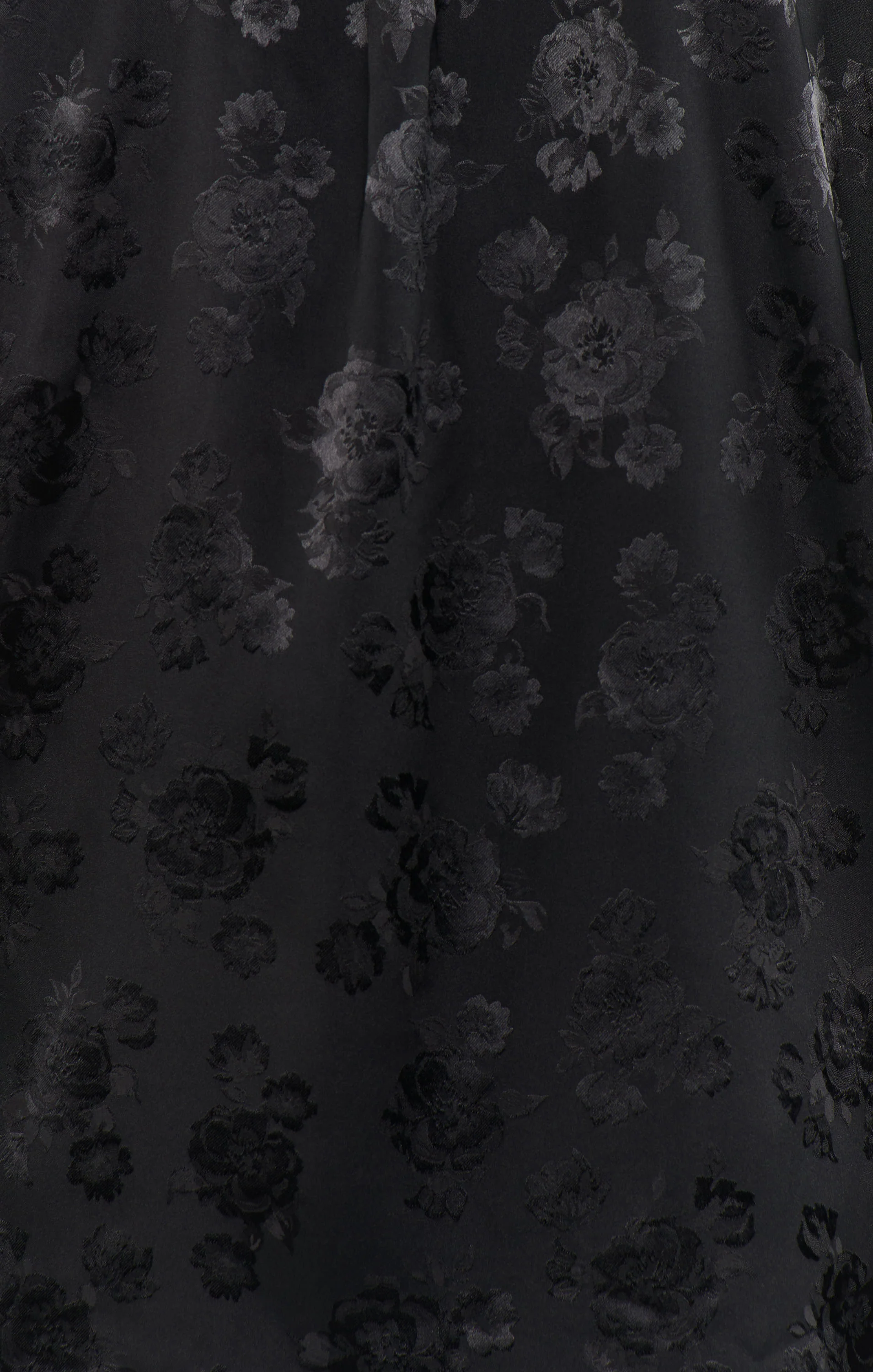 Classic Cropped PJ Set ~ Black Floral Silky - Image 7