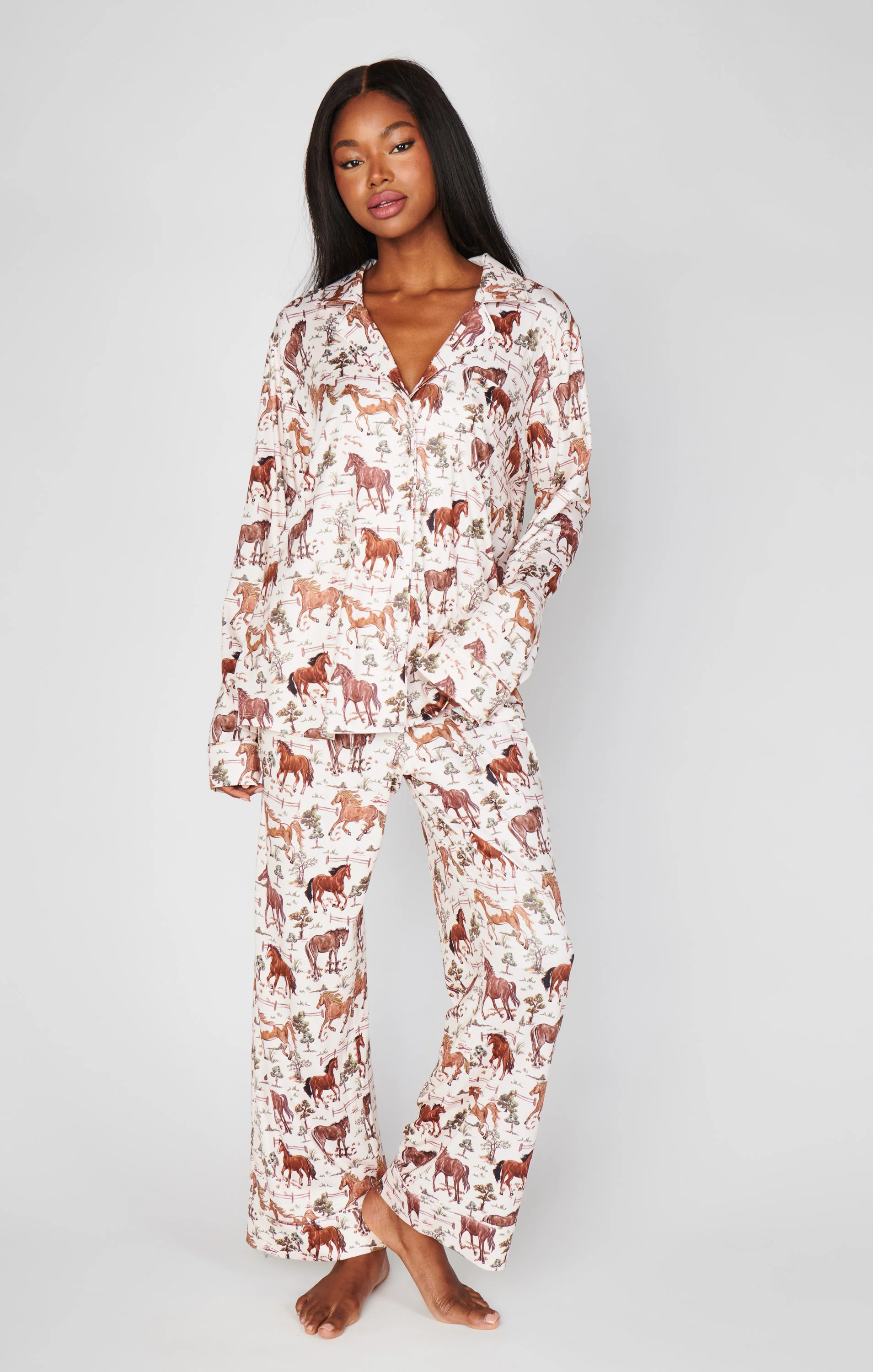 Classic PJ Set ~ Country Horses Jersey - Image 2