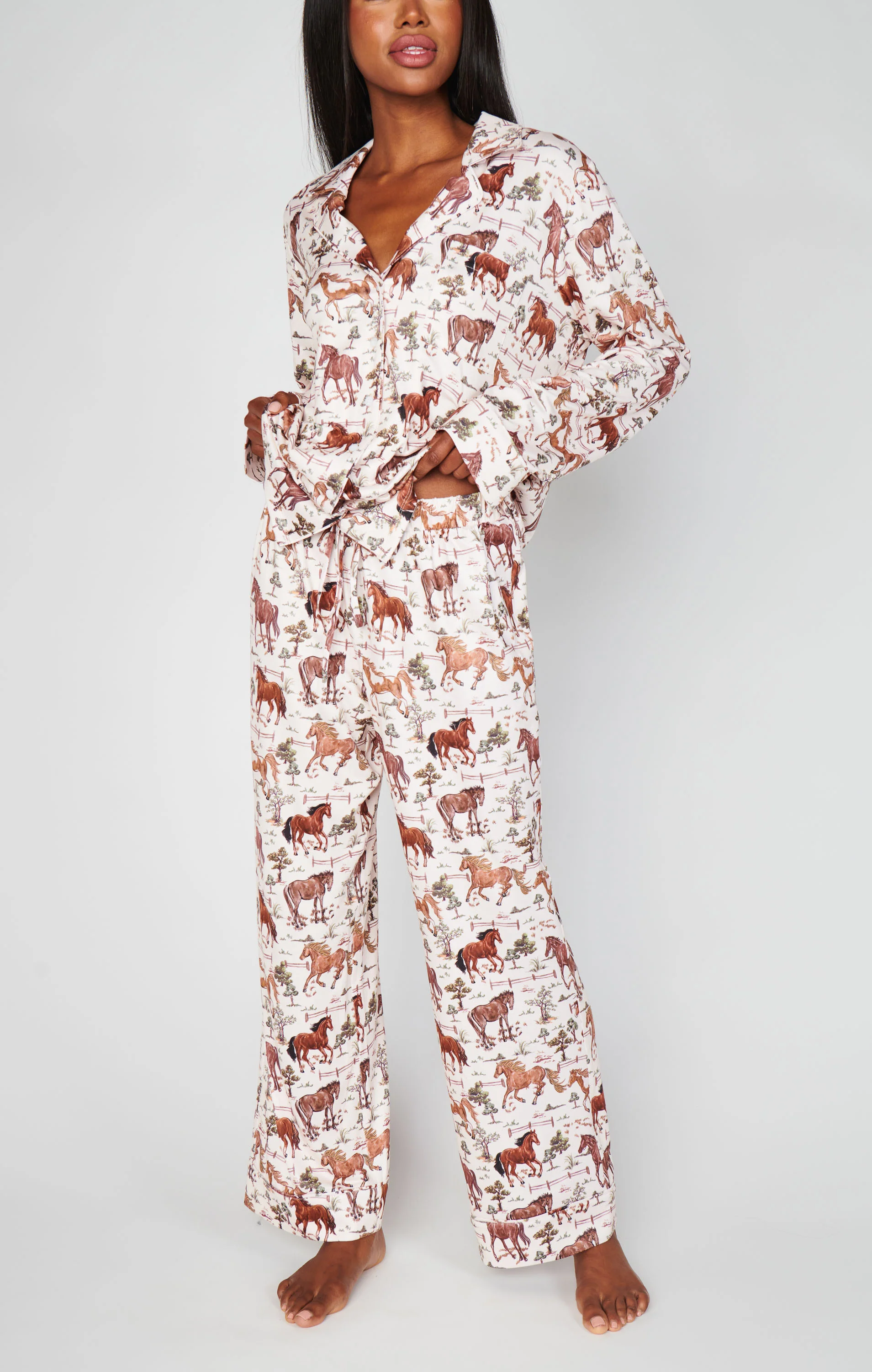 Classic PJ Set ~ Country Horses Jersey - Image 5