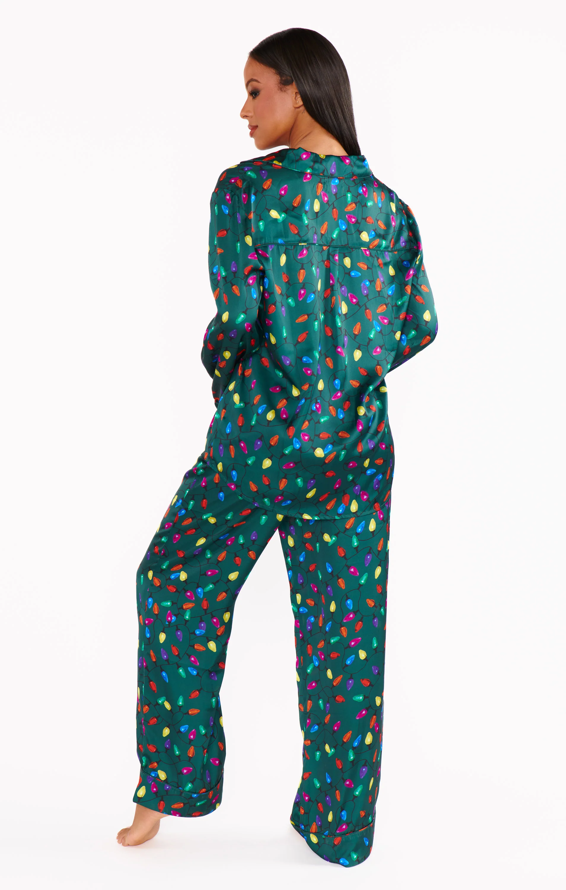 Classic PJ Set ~ Festive Lights Silky - Image 6