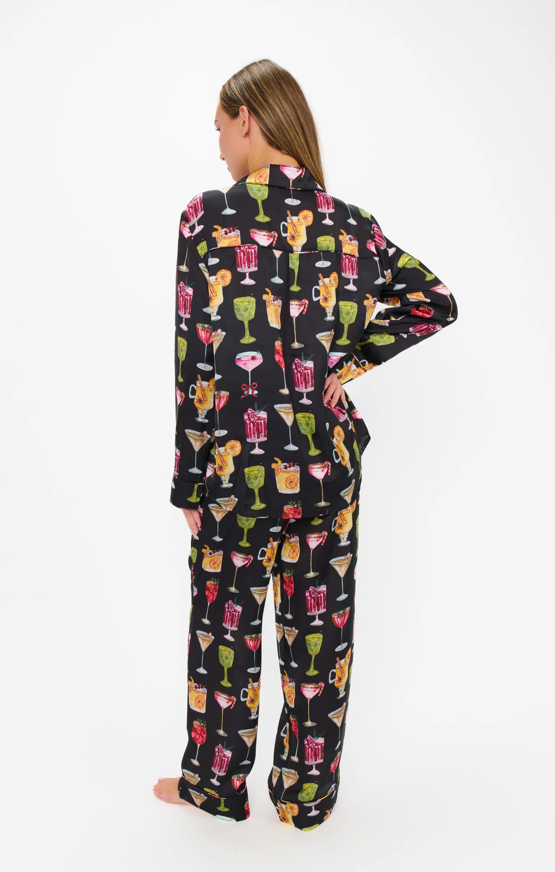 Classic PJ Set ~ Holiday Cocktails Silky - Image 4
