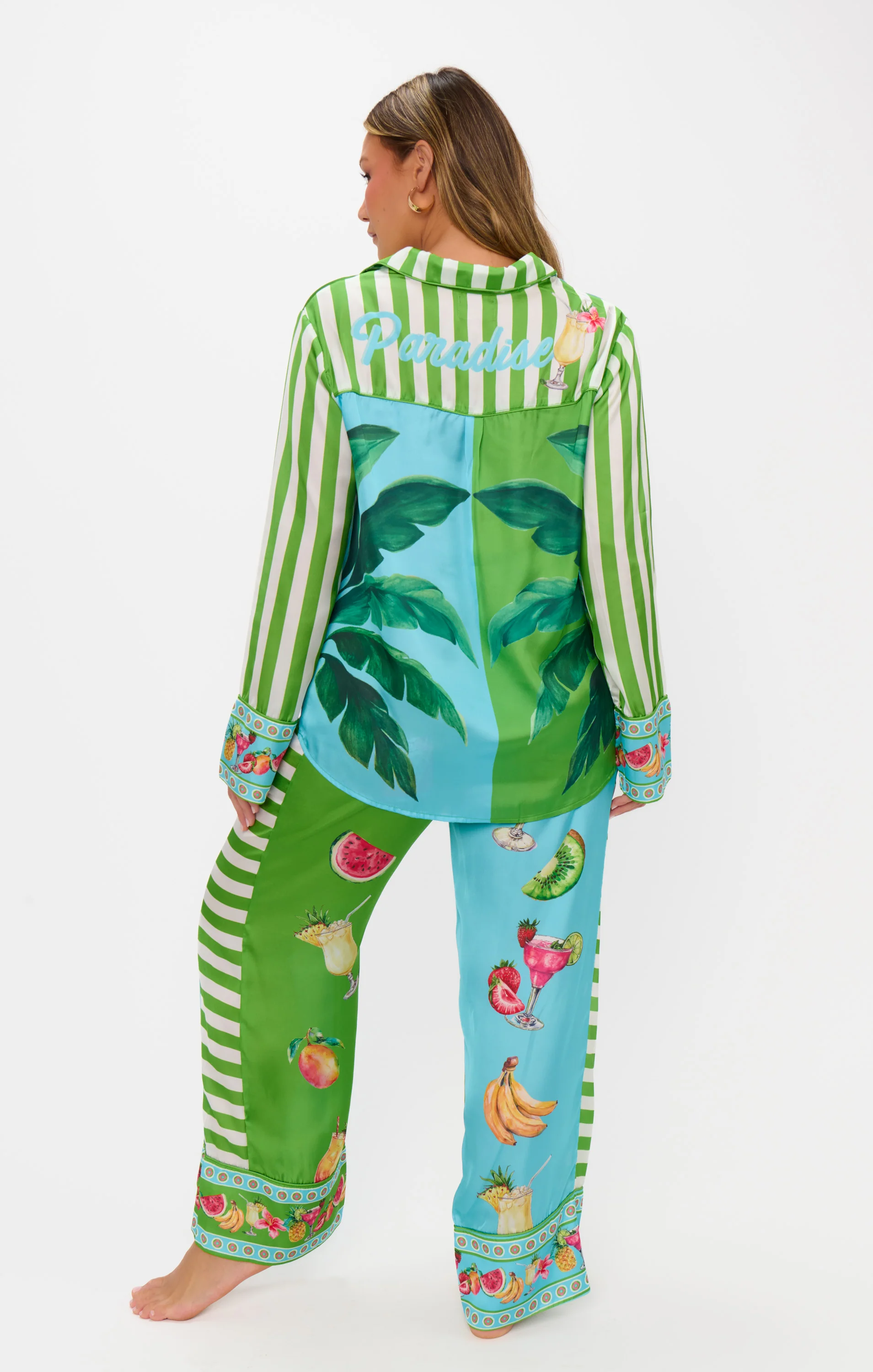 Classic PJ Set ~ Pina Colada Party Silky - Image 5