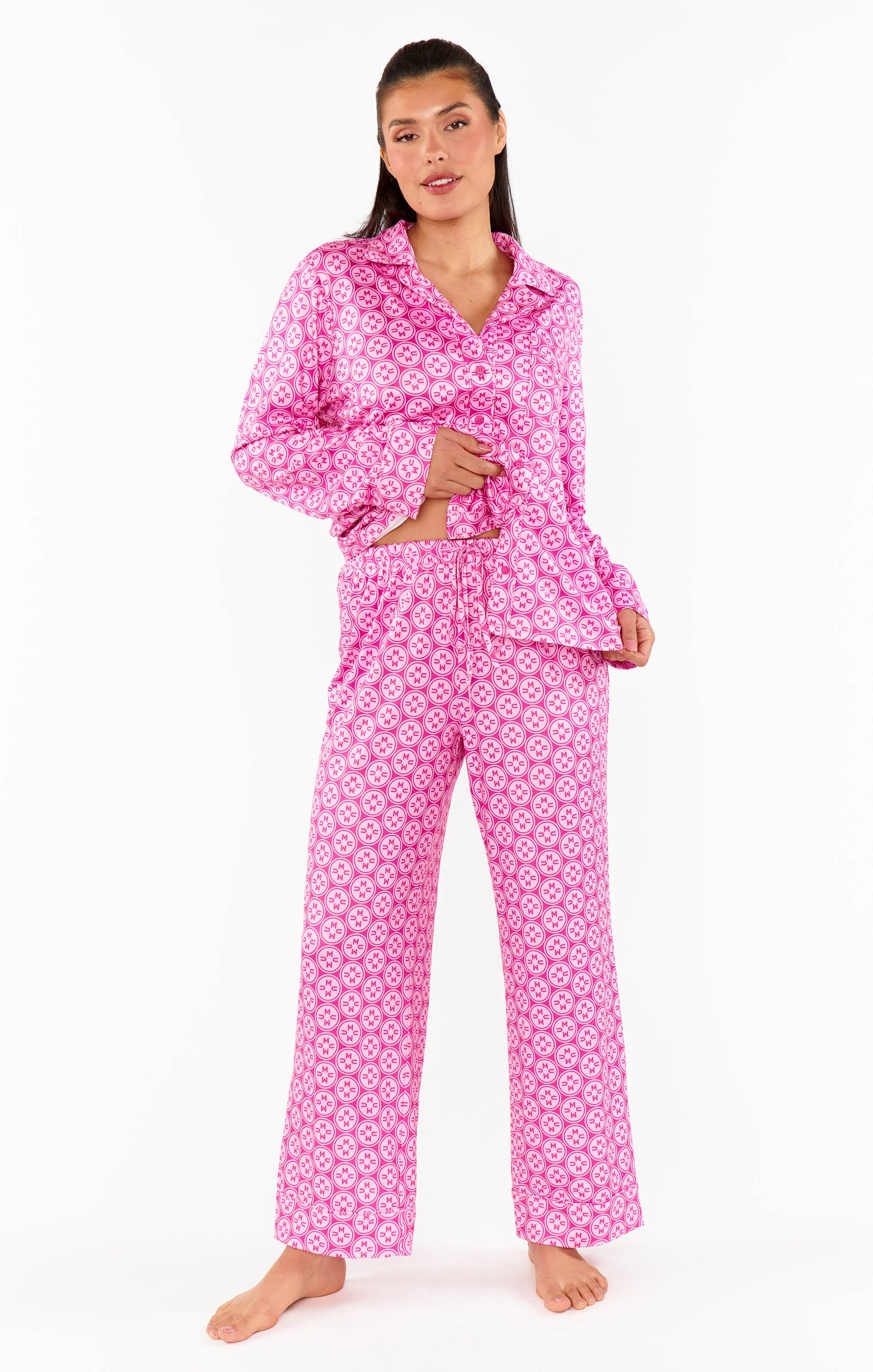 Classic PJ Set ~ Pink Mumu Logo Jersey - Image 5