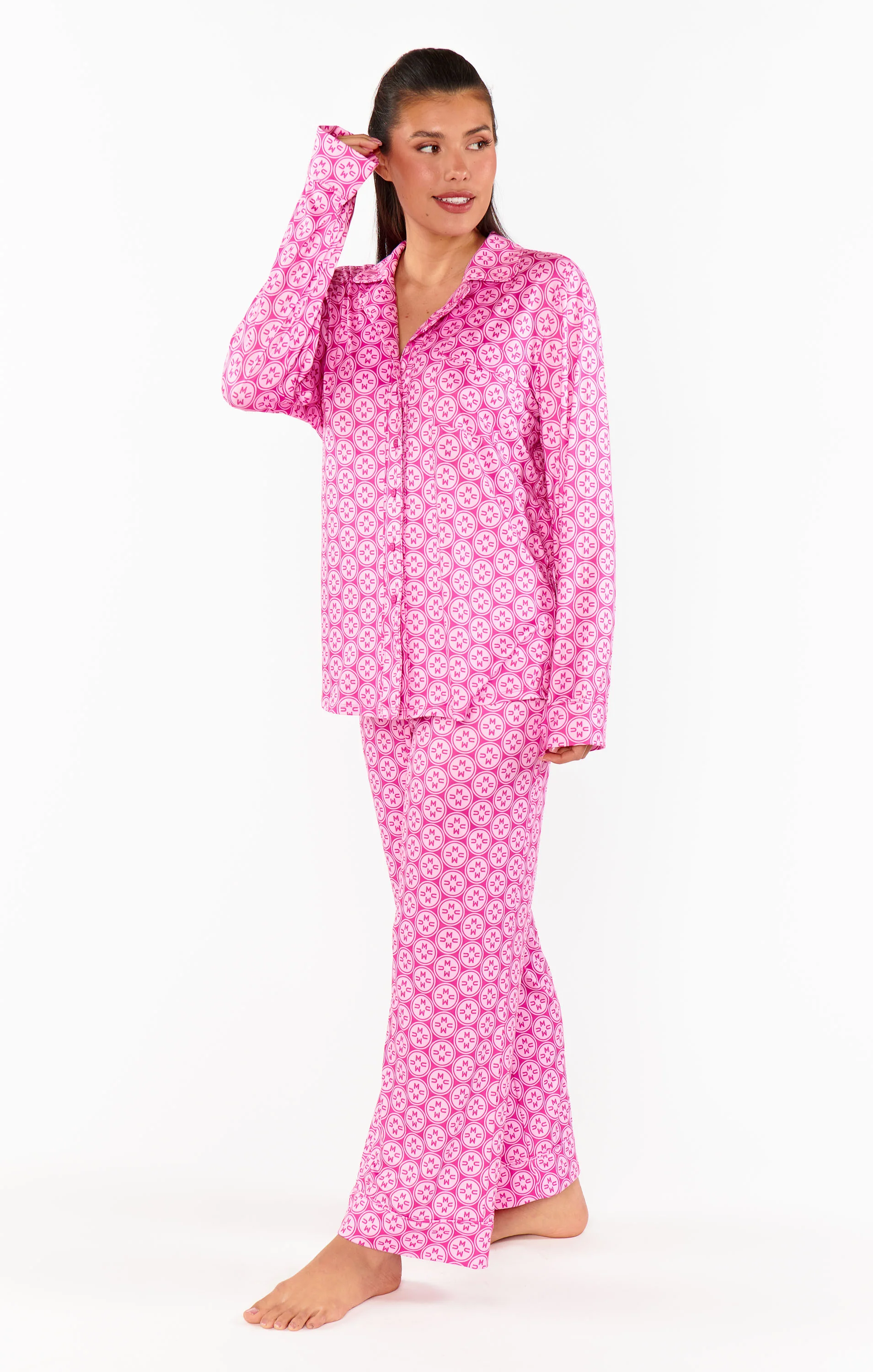 Classic PJ Set ~ Pink Mumu Logo Jersey - Image 6
