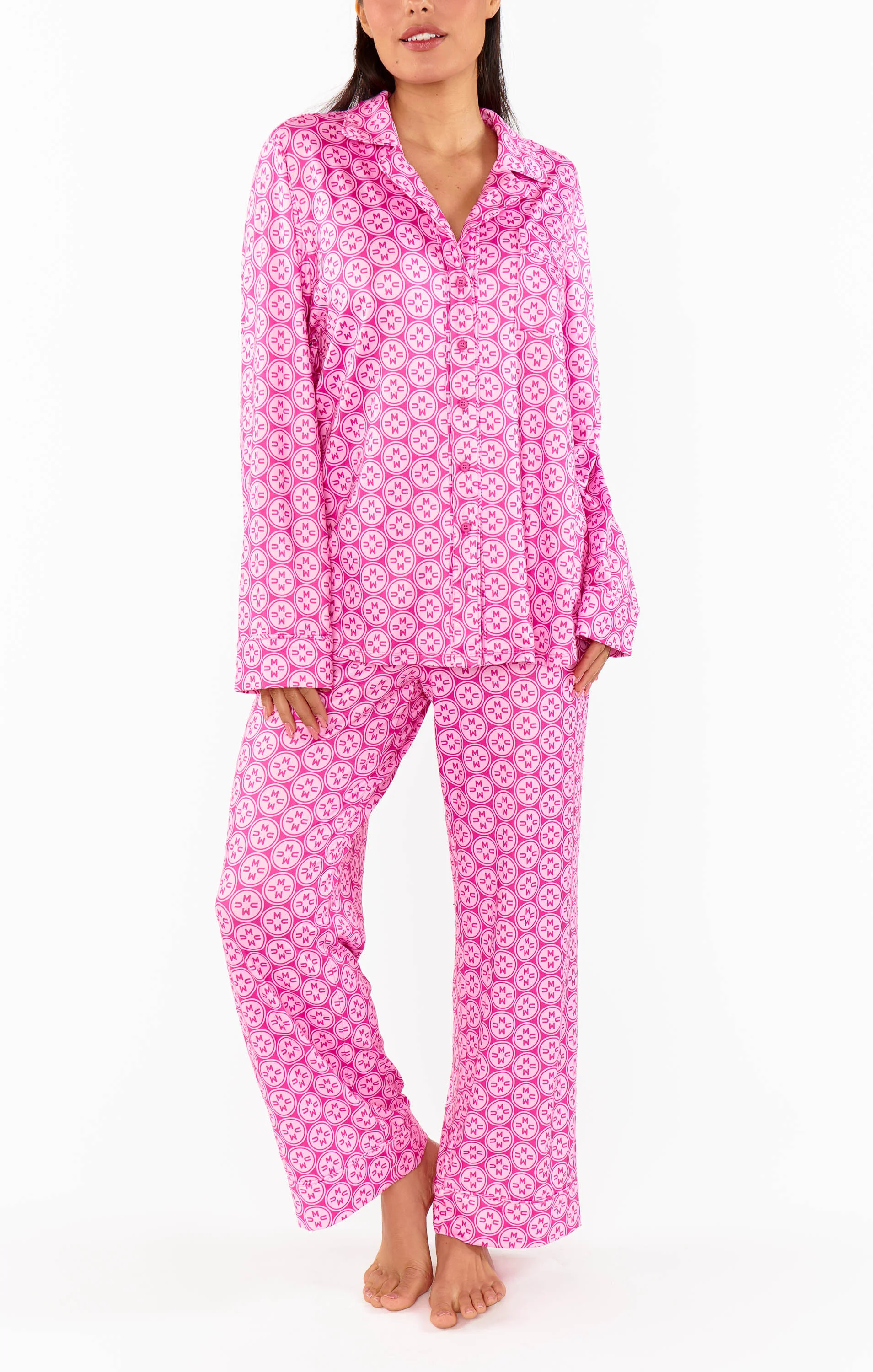 Classic PJ Set ~ Pink Mumu Logo Jersey - Image 7