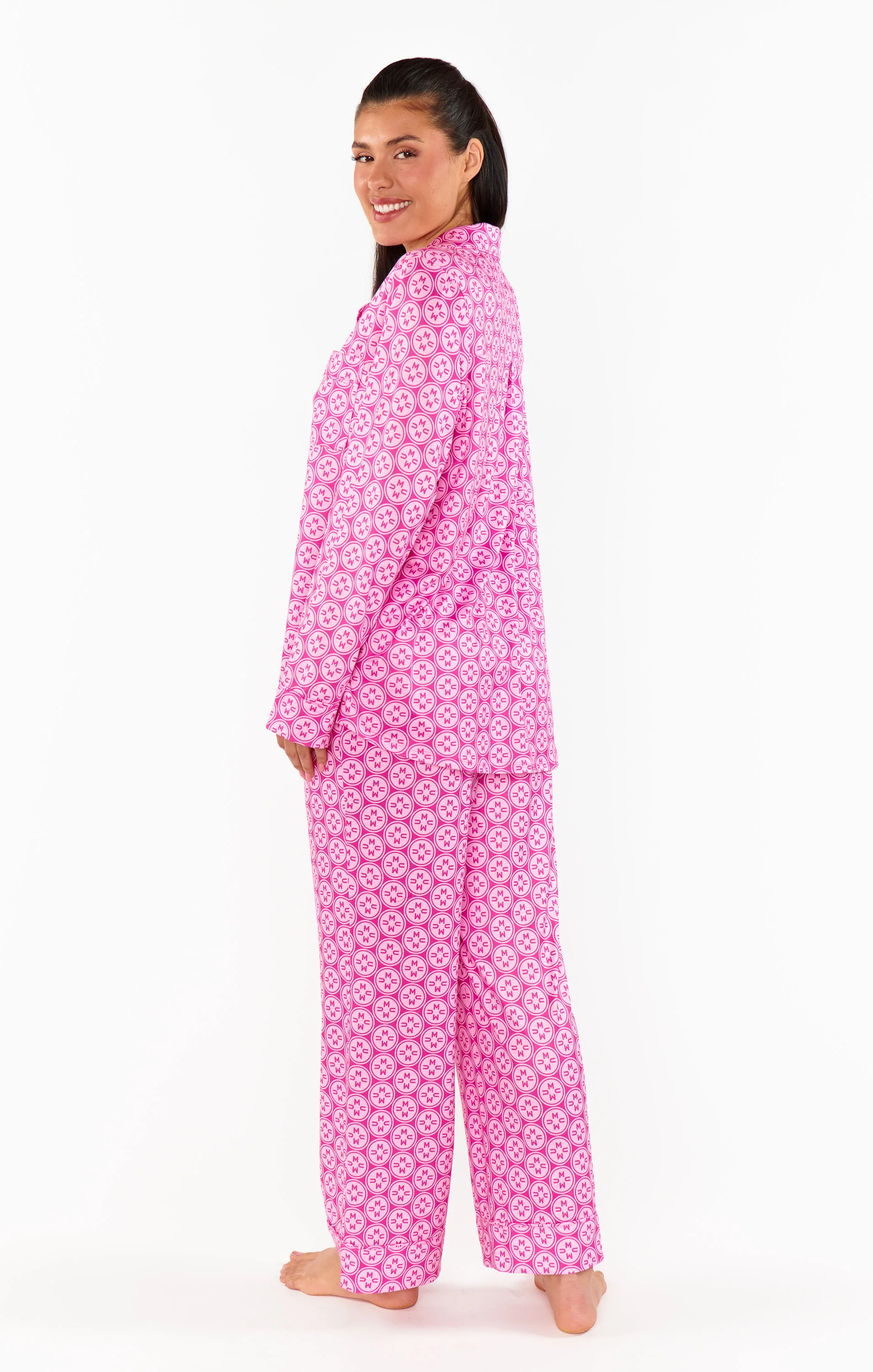 Classic PJ Set ~ Pink Mumu Logo Jersey - Image 8