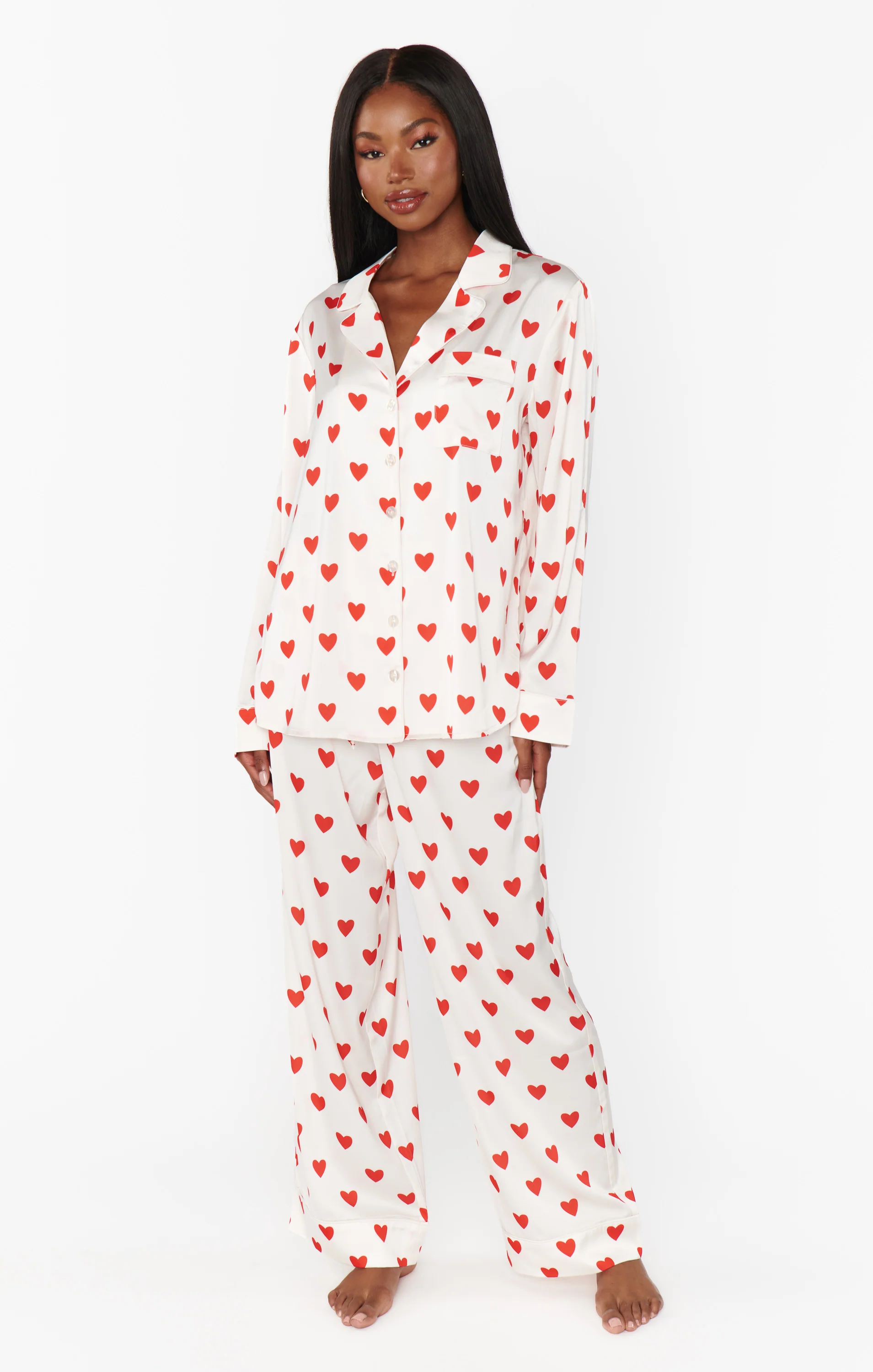 Classic PJ Set ~ Queen of Hearts Silky - Image 2