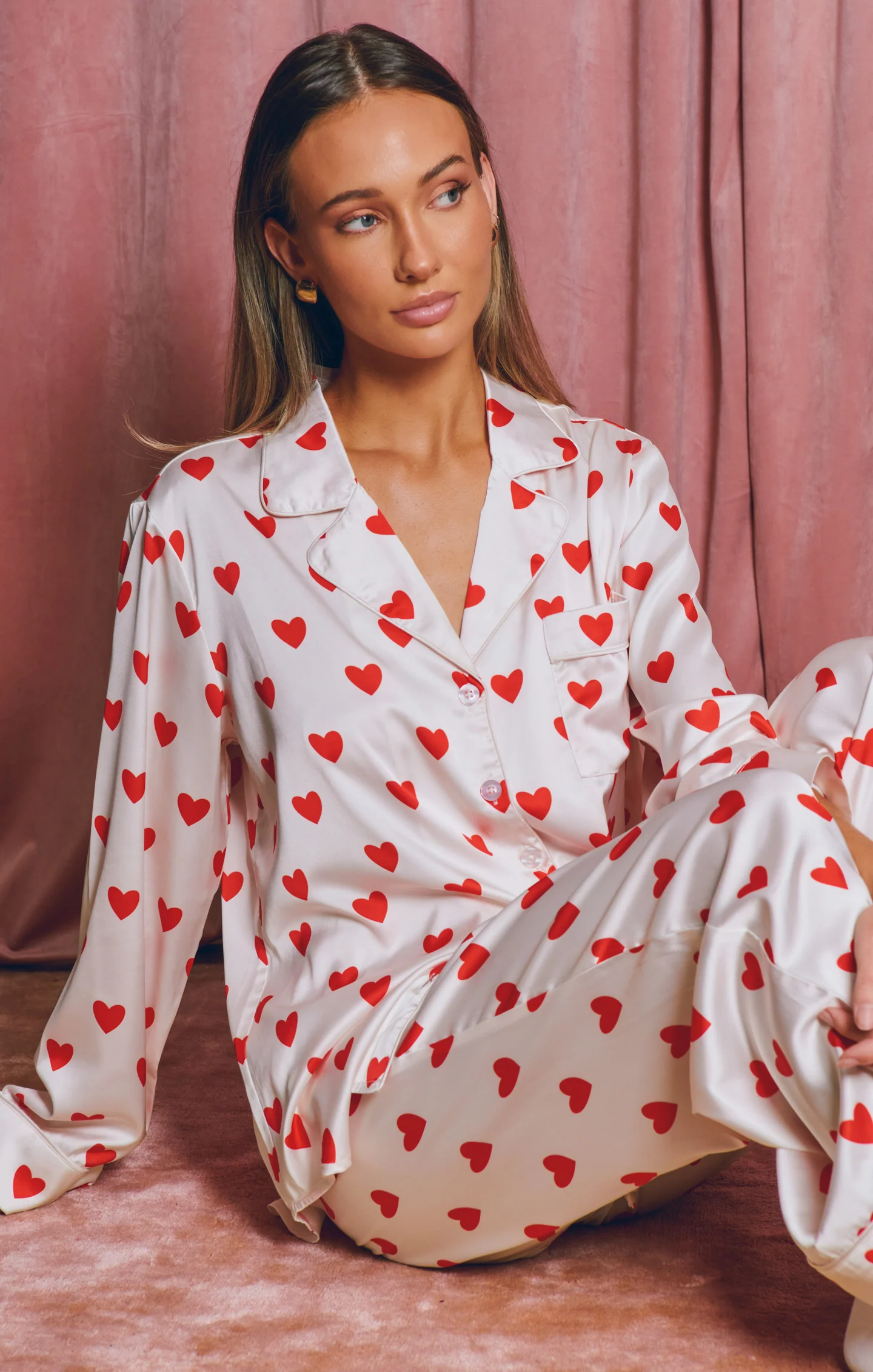 Classic PJ Set ~ Queen of Hearts Silky - Image 3