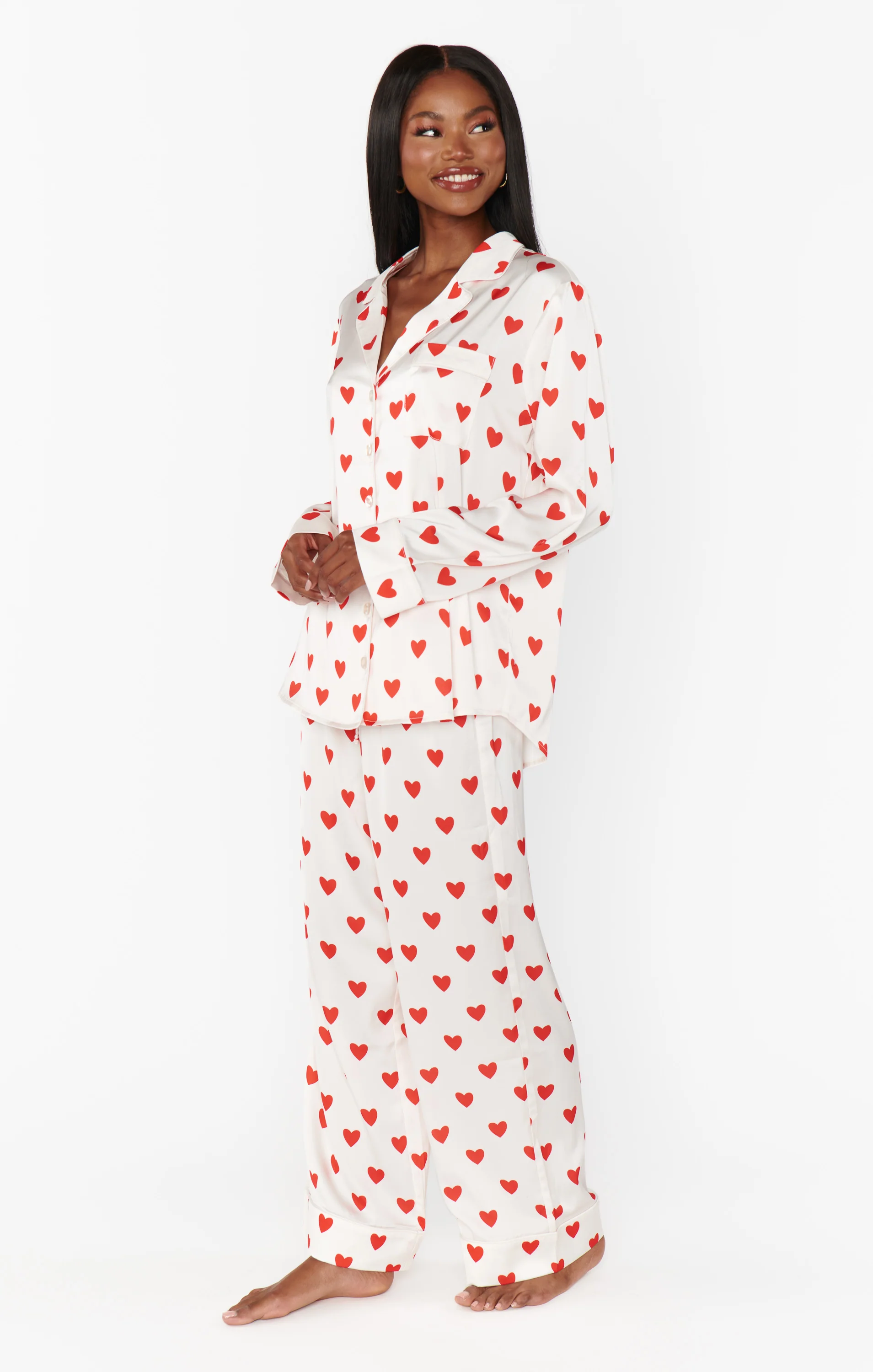 Classic PJ Set ~ Queen of Hearts Silky - Image 4