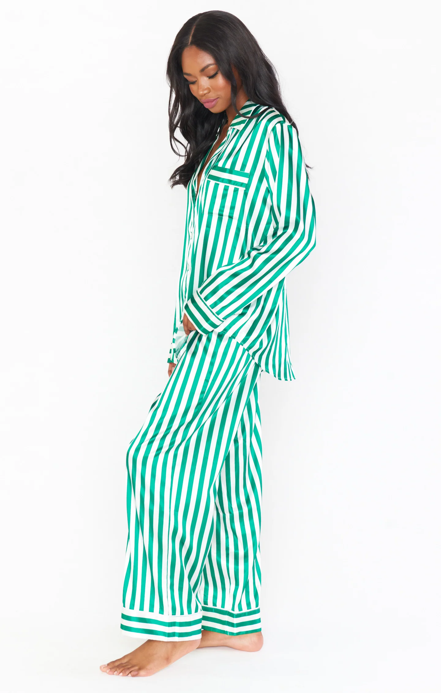 Classic PJ Set ~ Spearmint Stripe - Image 11