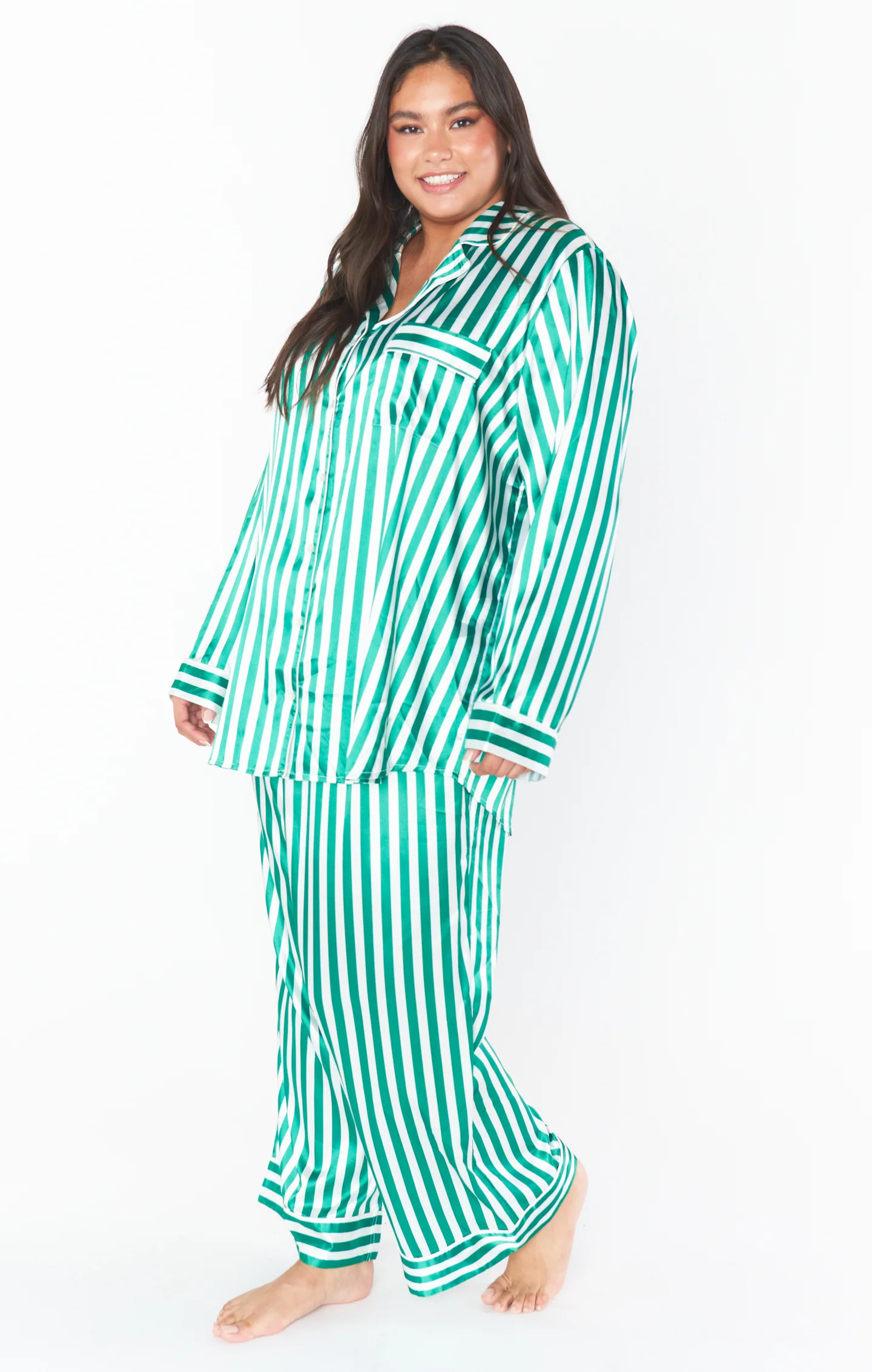 Classic PJ Set ~ Spearmint Stripe - Image 12