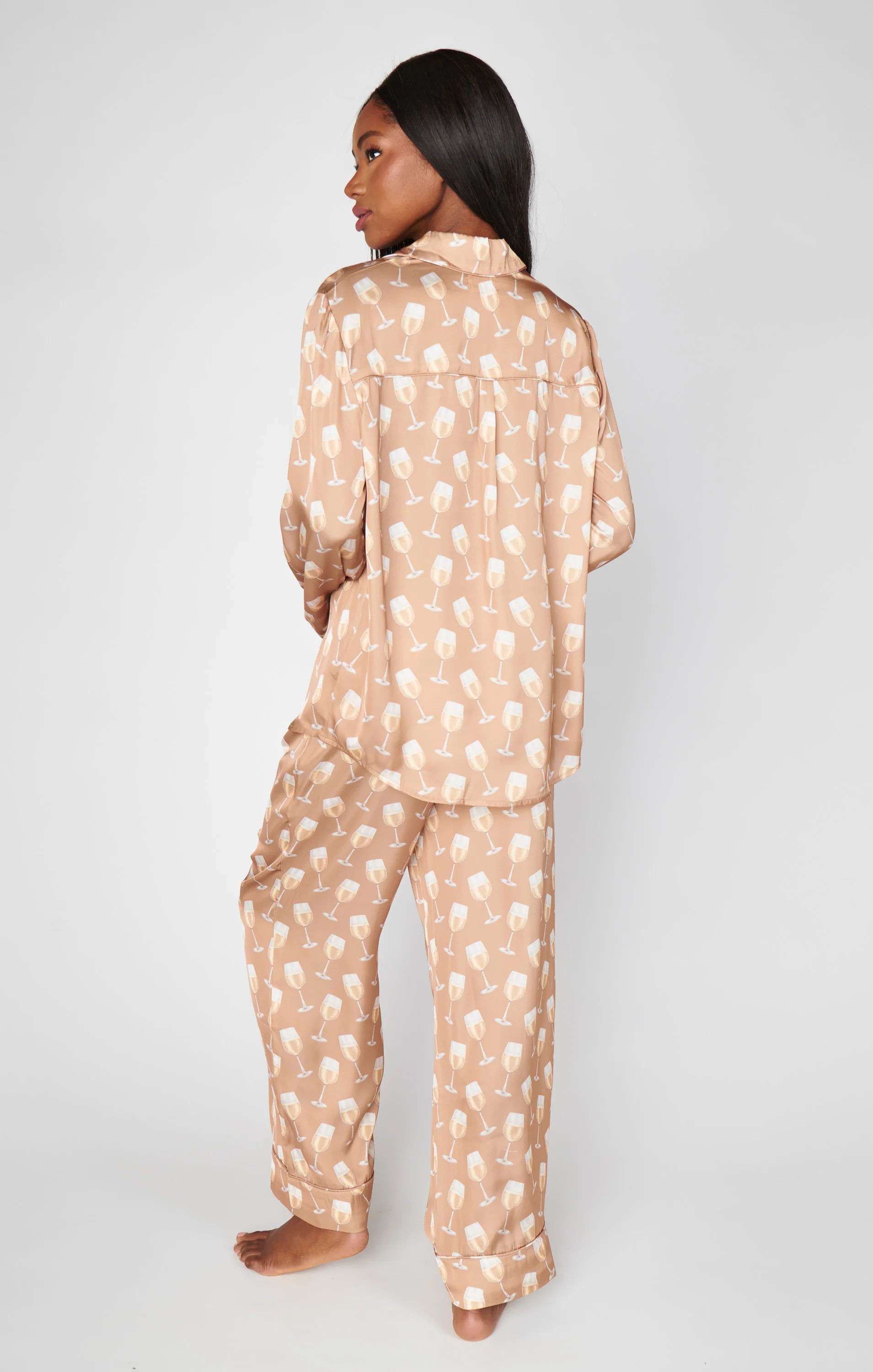 Classic PJ Set ~ White Wine Silky - Image 5