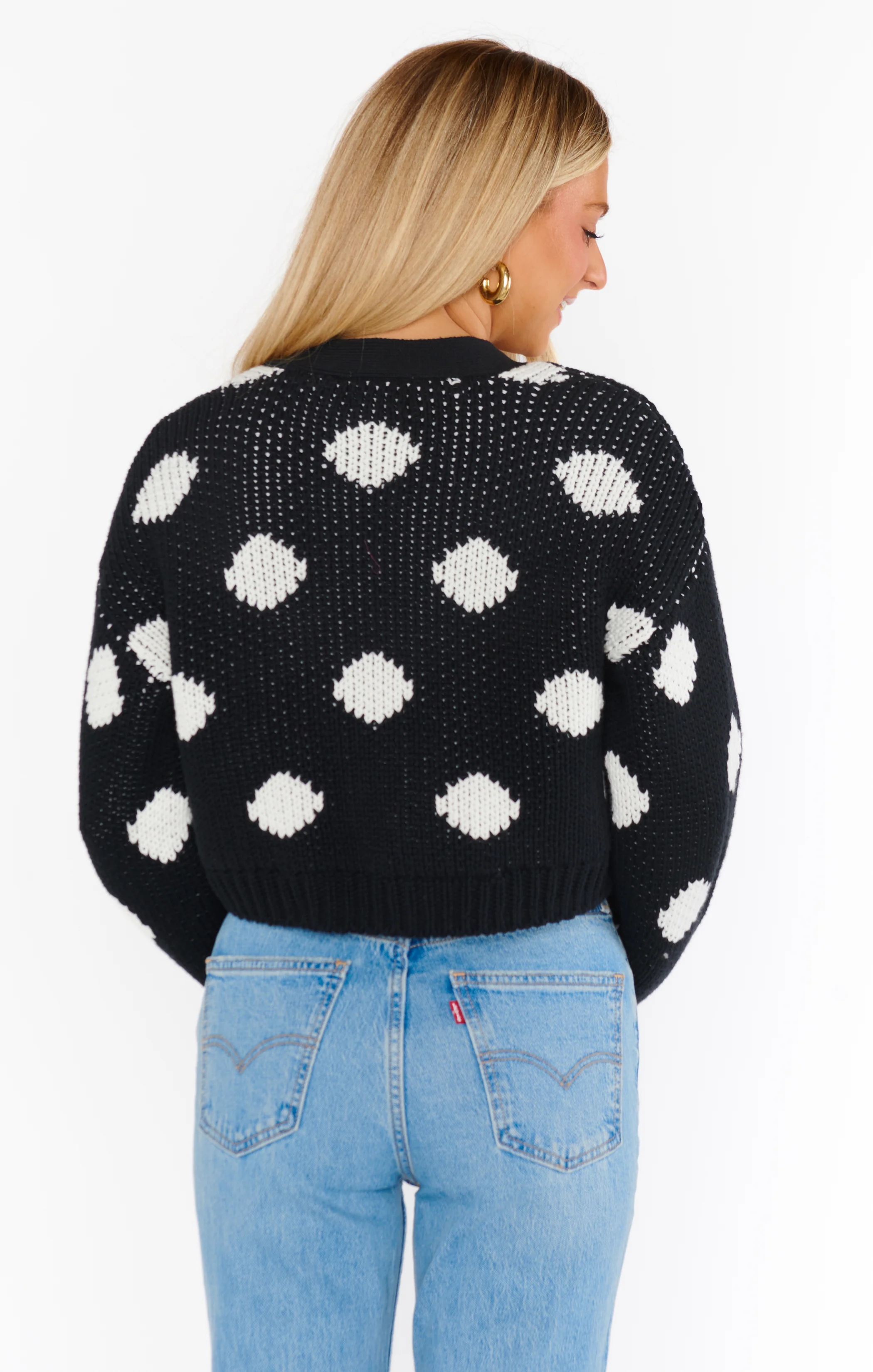Clemmie Cardi ~ Polka Dot Knit - Image 5