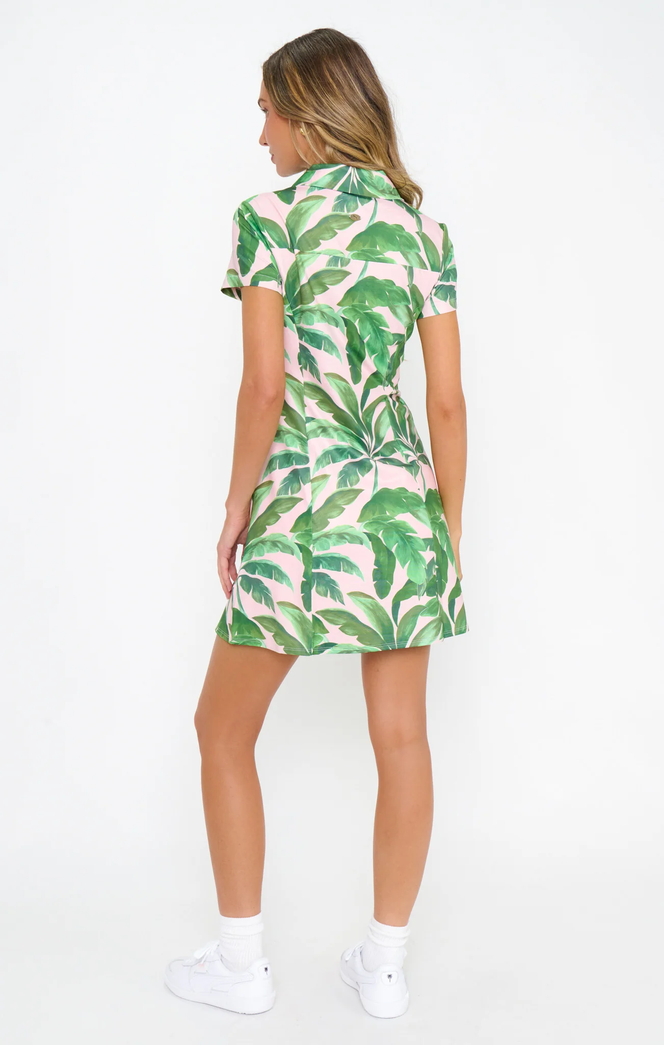 Clubhouse Dress ~ Pink Palms - Image 6