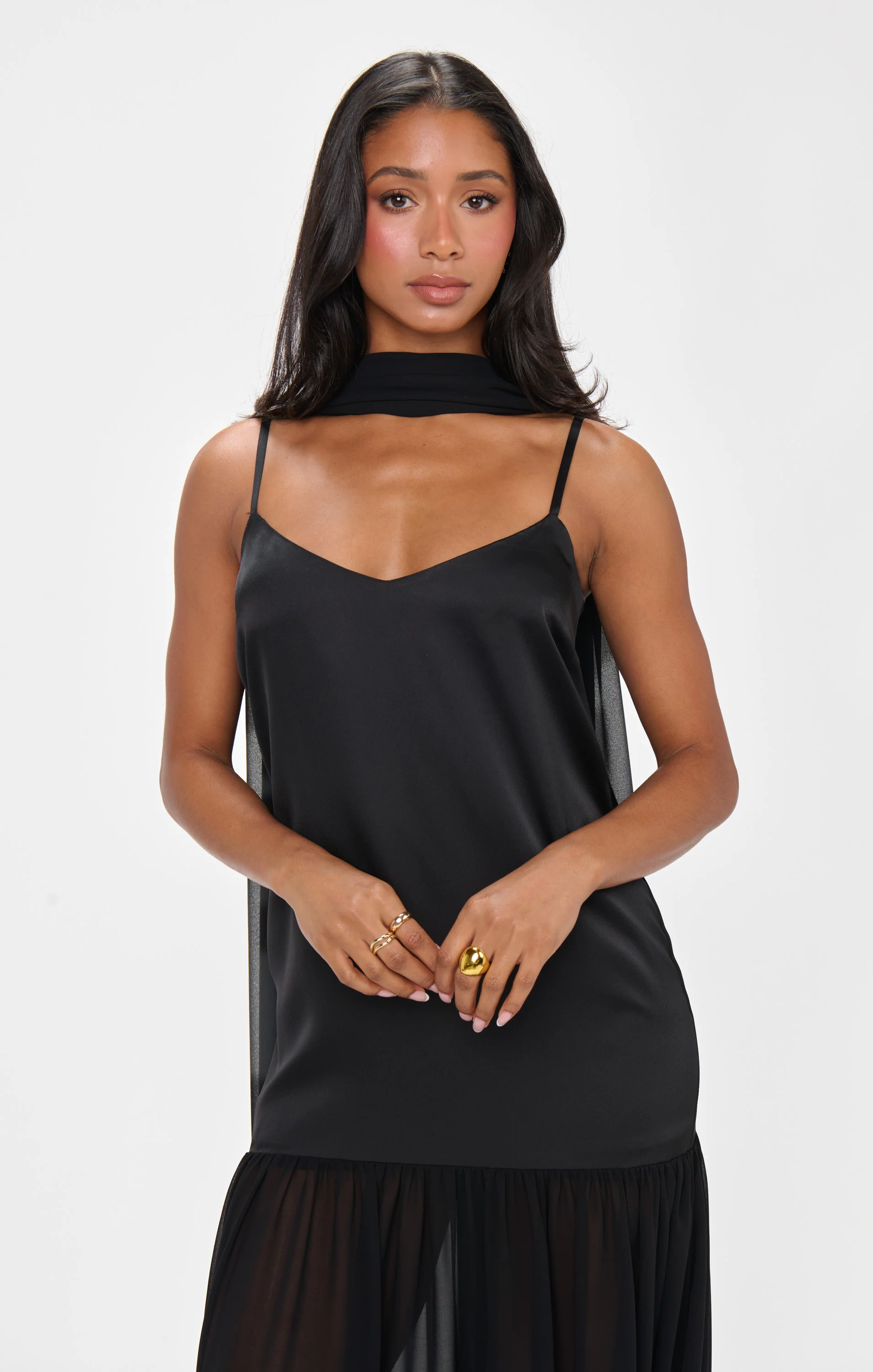 Dalia Maxi Dress ~ Black Luxe Satin - Image 6