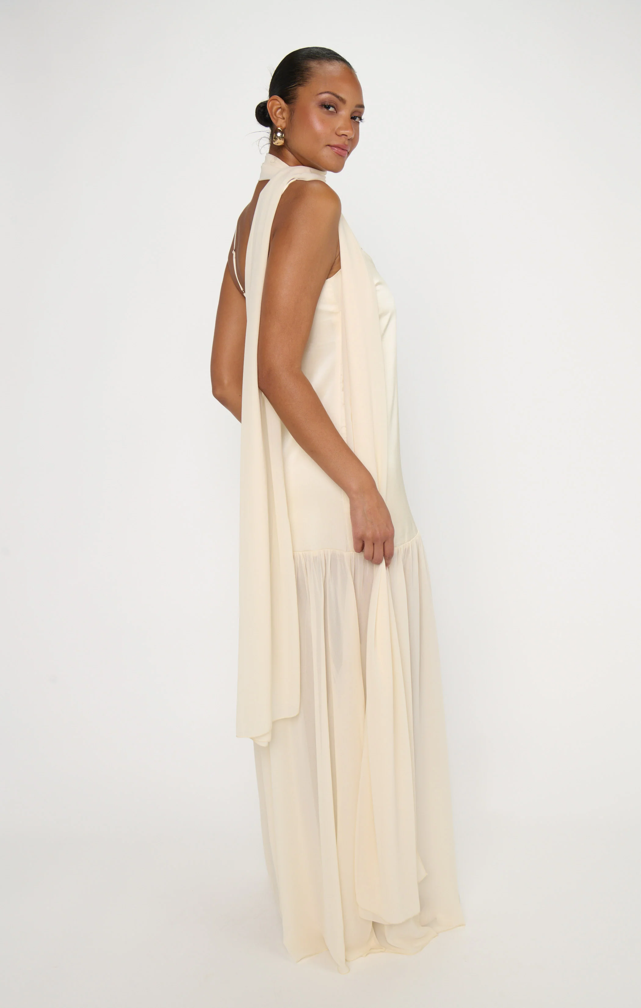 Dalia Maxi Dress ~ Buttercream Luxe Satin - Image 6