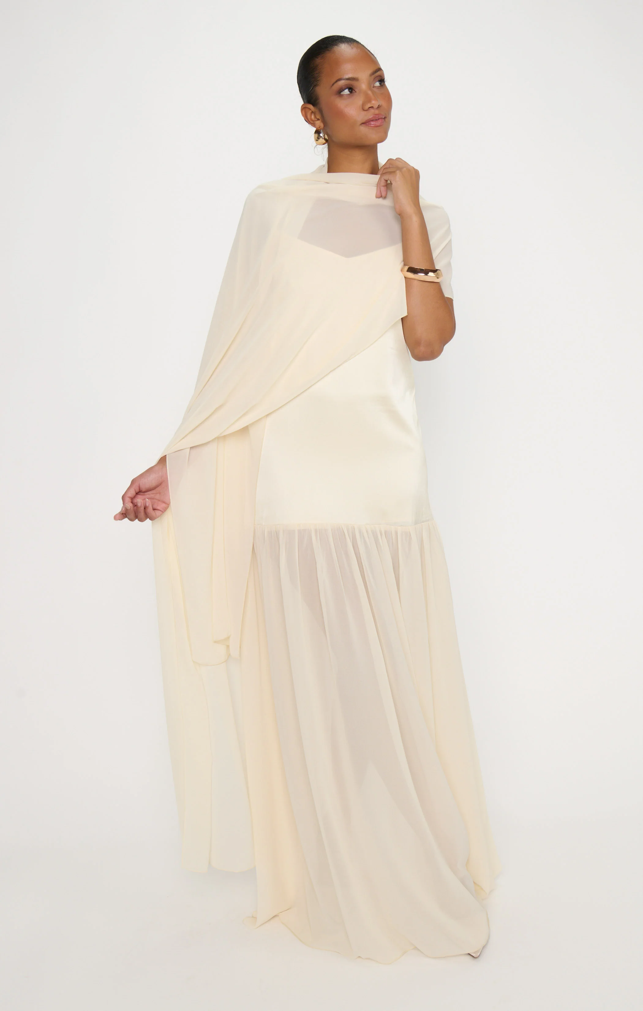Dalia Maxi Dress ~ Buttercream Luxe Satin - Image 7