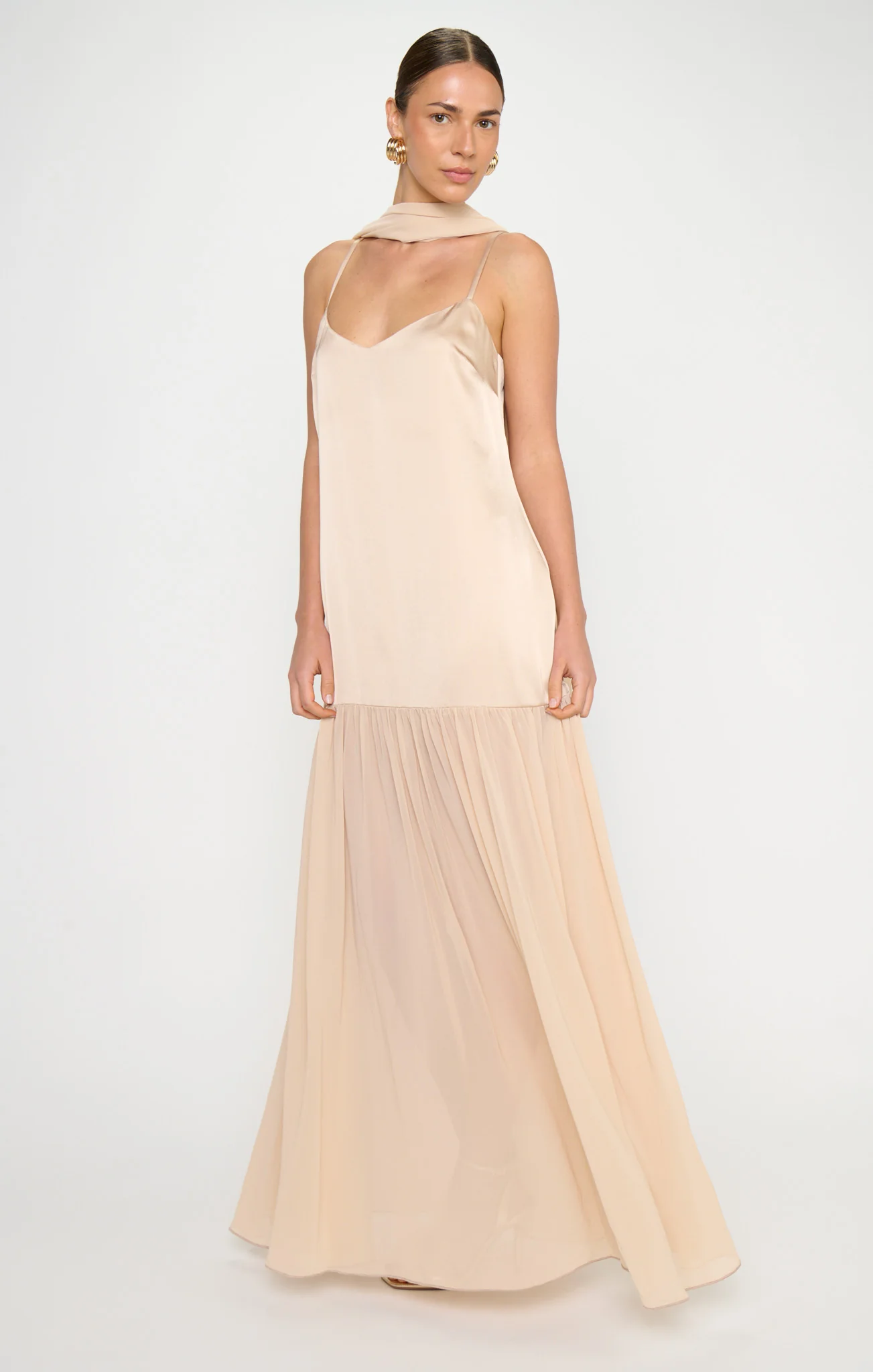 Dalia Maxi Dress ~ Champagne Luxe Satin - Image 4