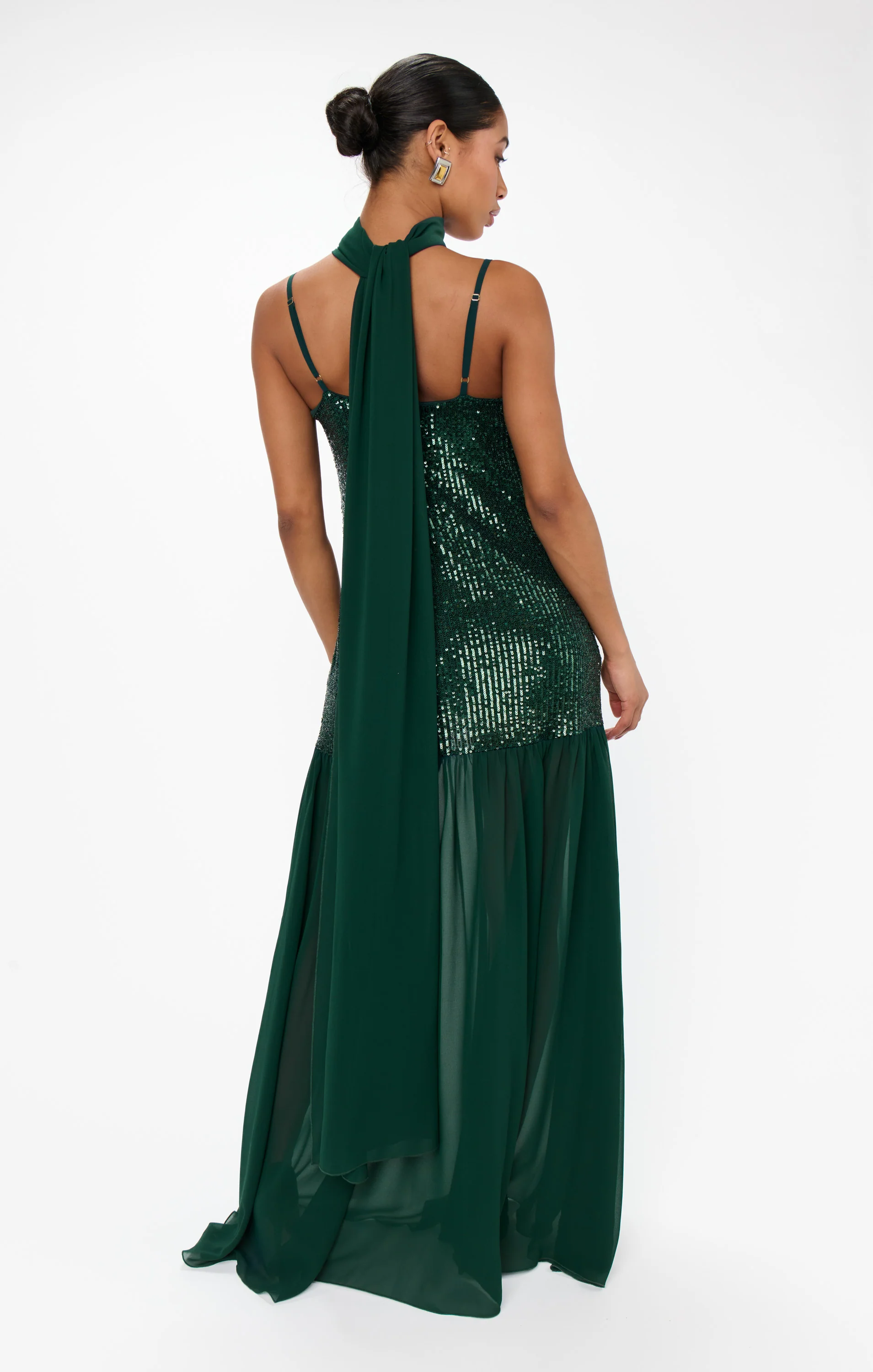 Dalia Maxi Dress ~ Emerald Sequins - Image 4