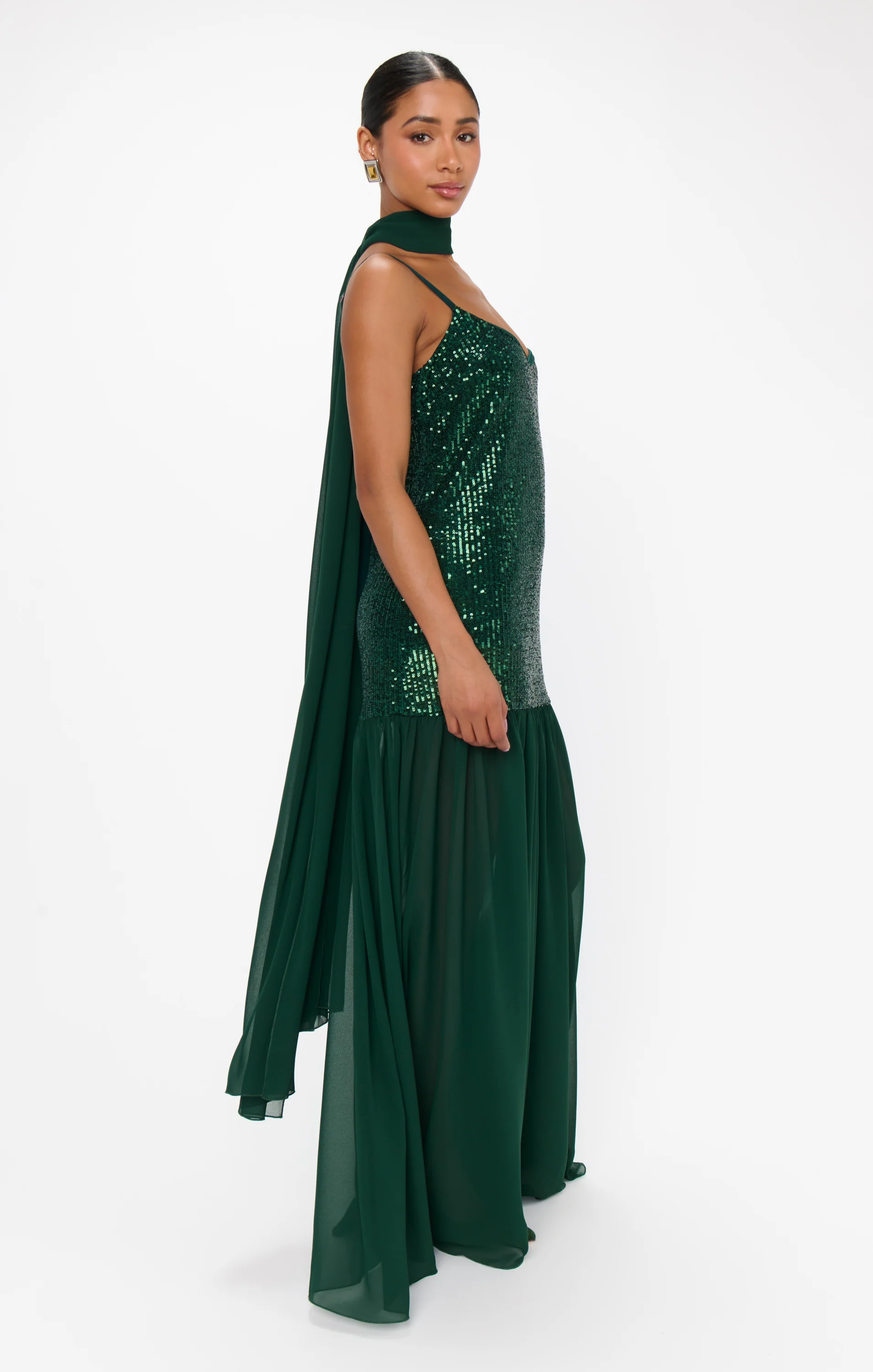 Dalia Maxi Dress ~ Emerald Sequins - Image 5