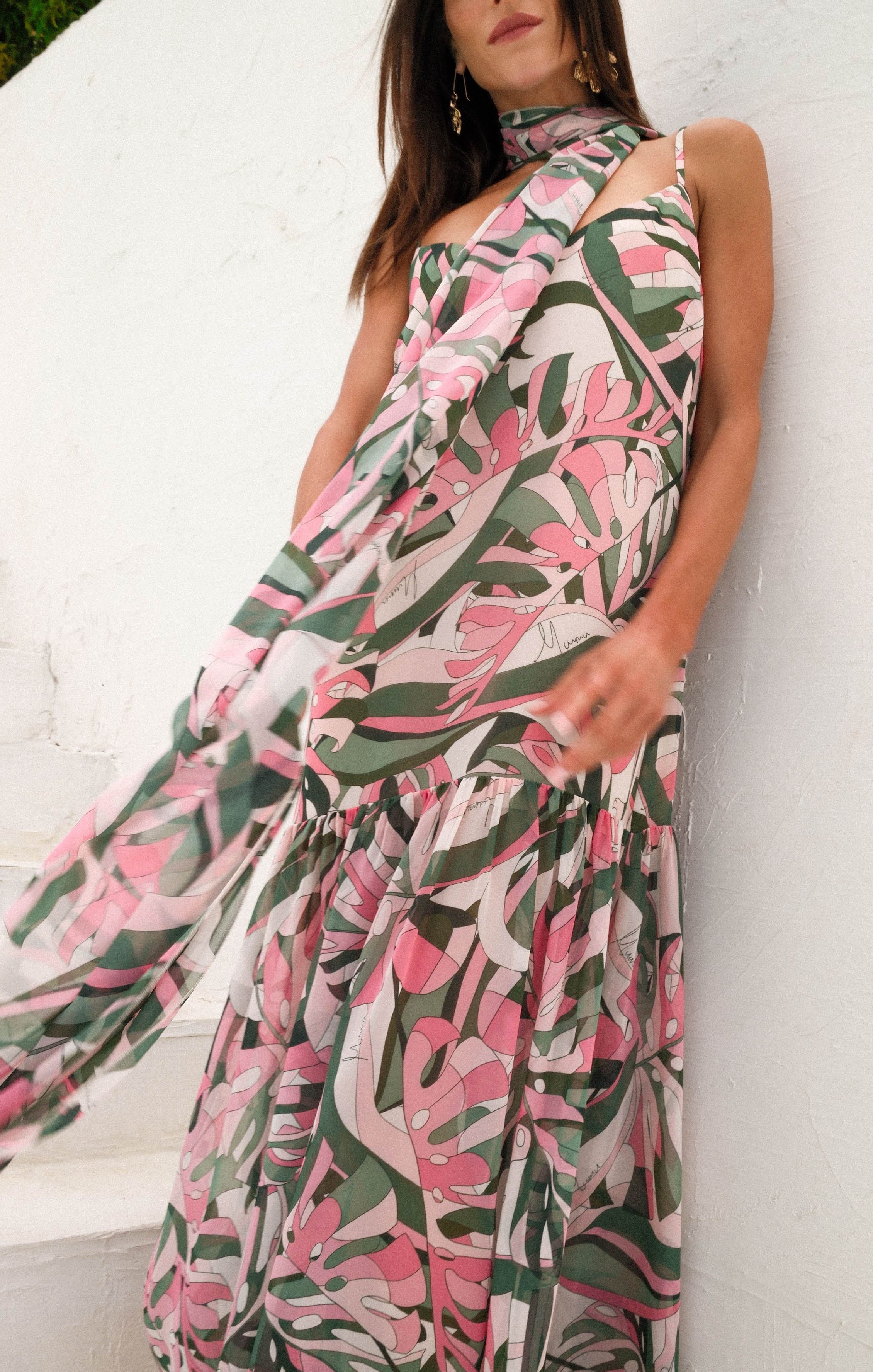 Dalia Maxi Dress ~ Flamingo Palms - Image 2