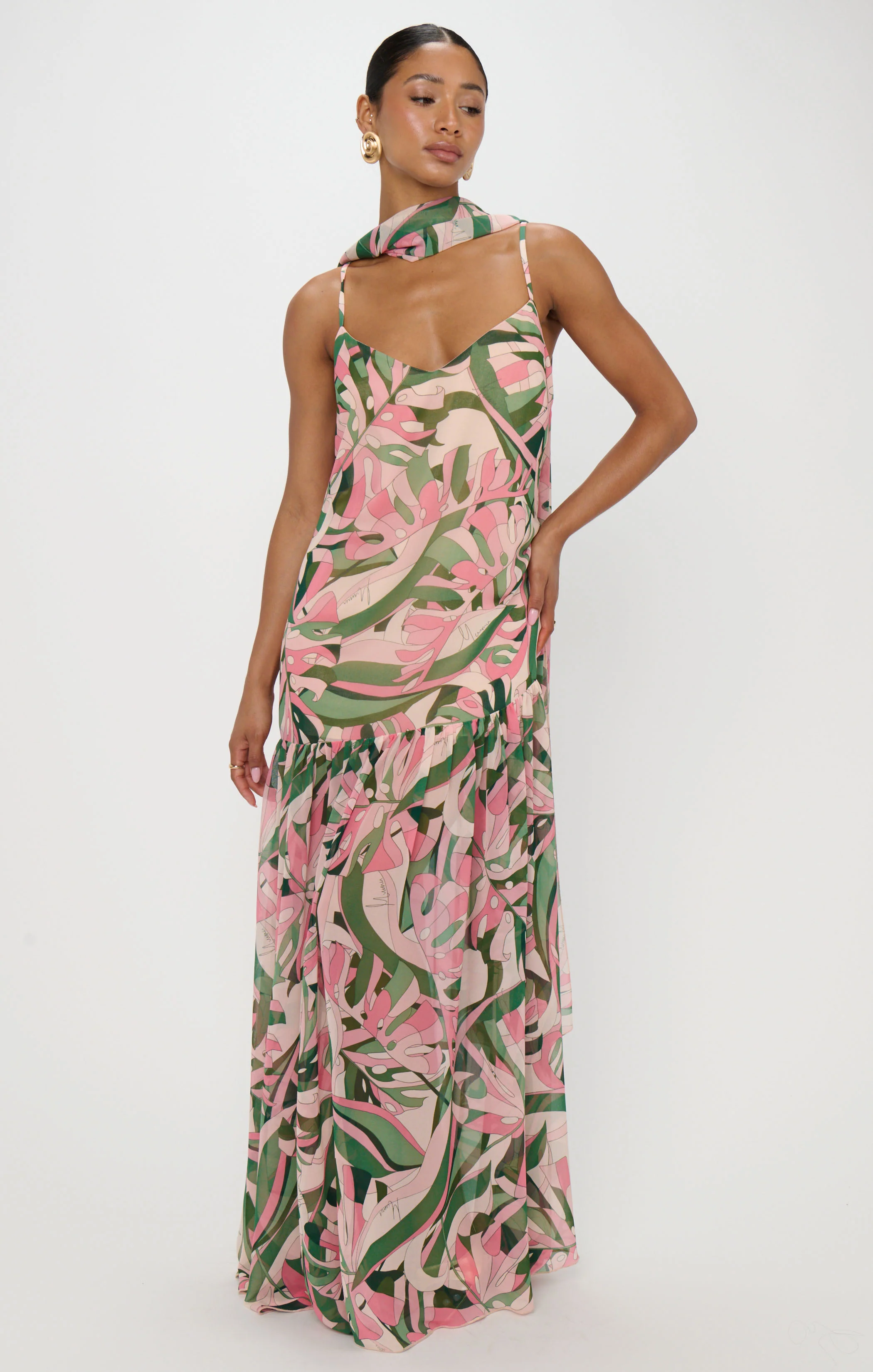 Dalia Maxi Dress ~ Flamingo Palms - Image 3