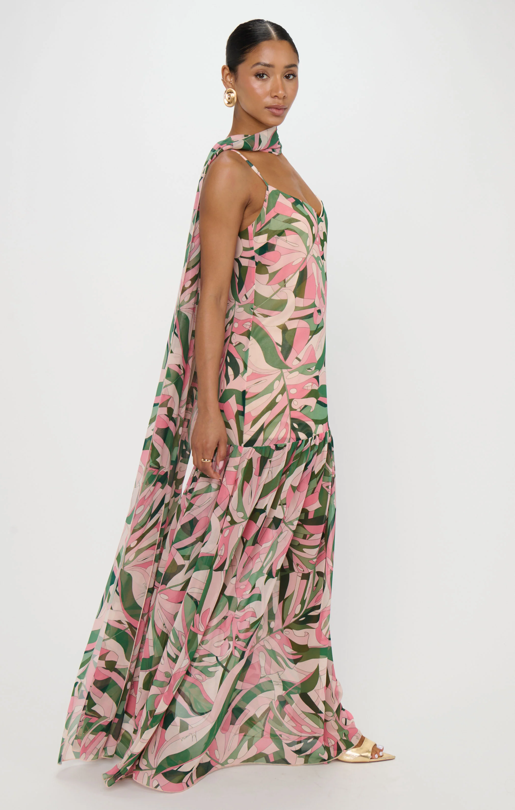Dalia Maxi Dress ~ Flamingo Palms - Image 6