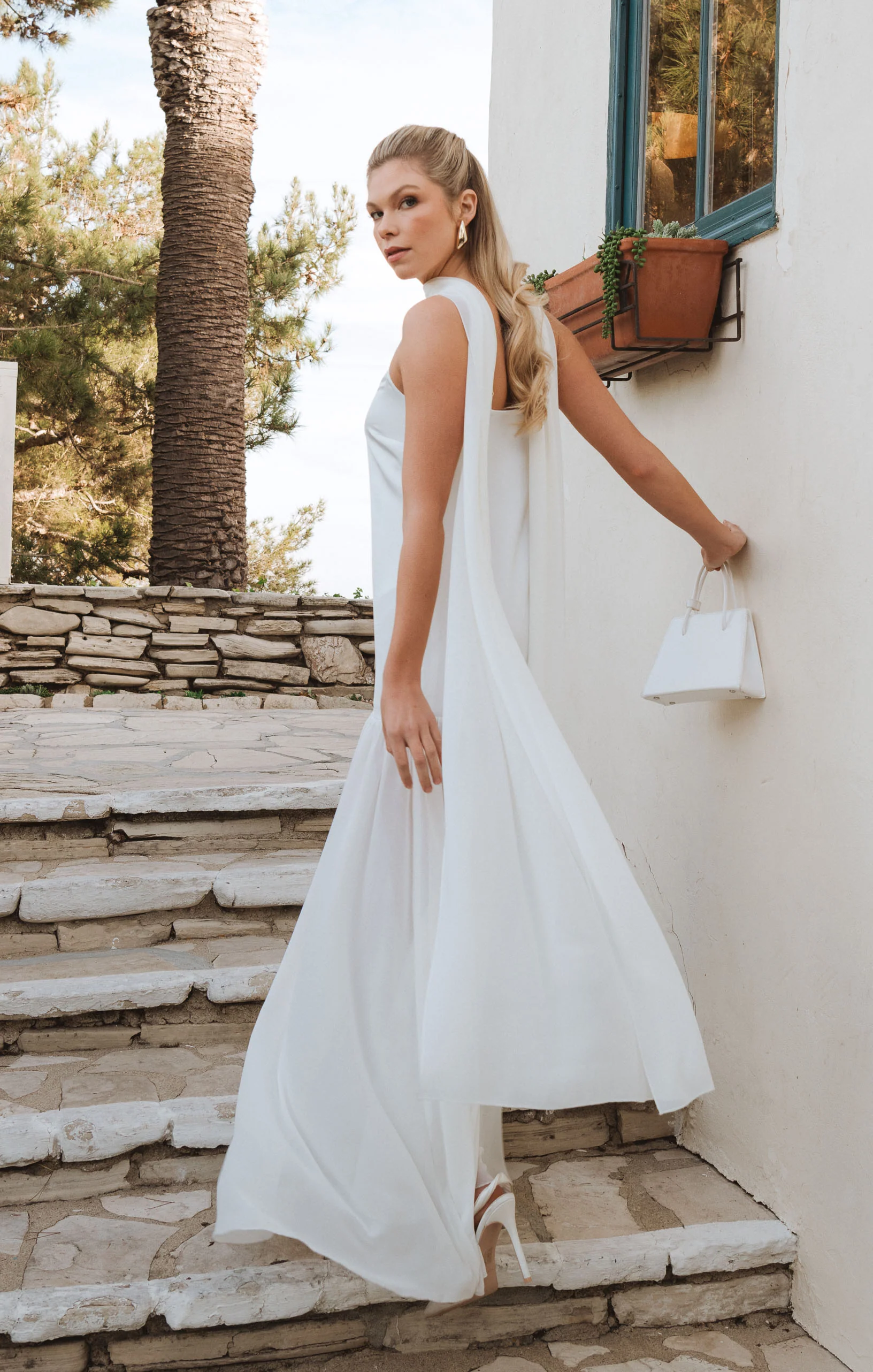 Dalia Maxi Dress ~ Ivory Luxe Satin - Image 4