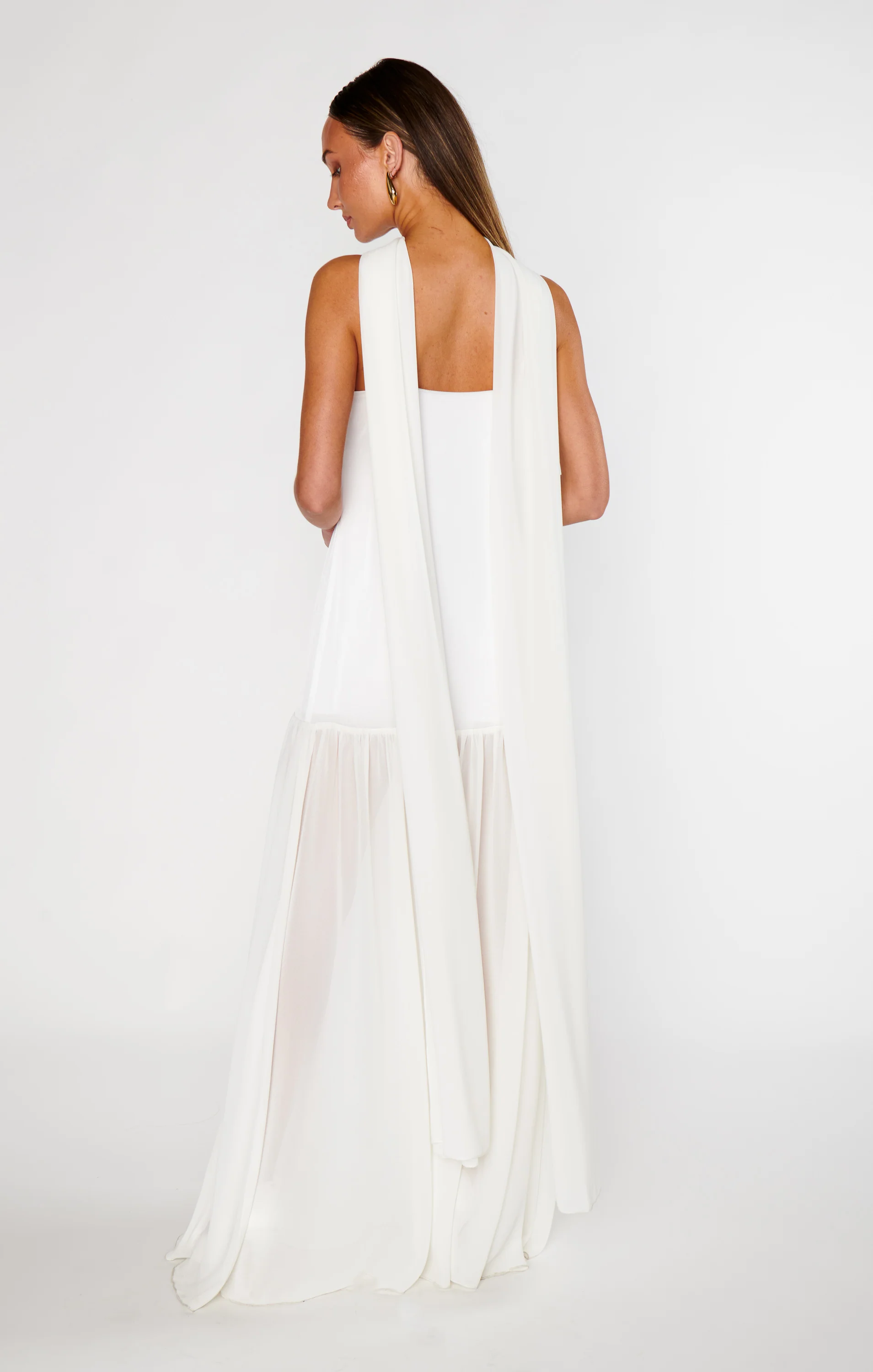 Dalia Maxi Dress ~ Ivory Luxe Satin - Image 5