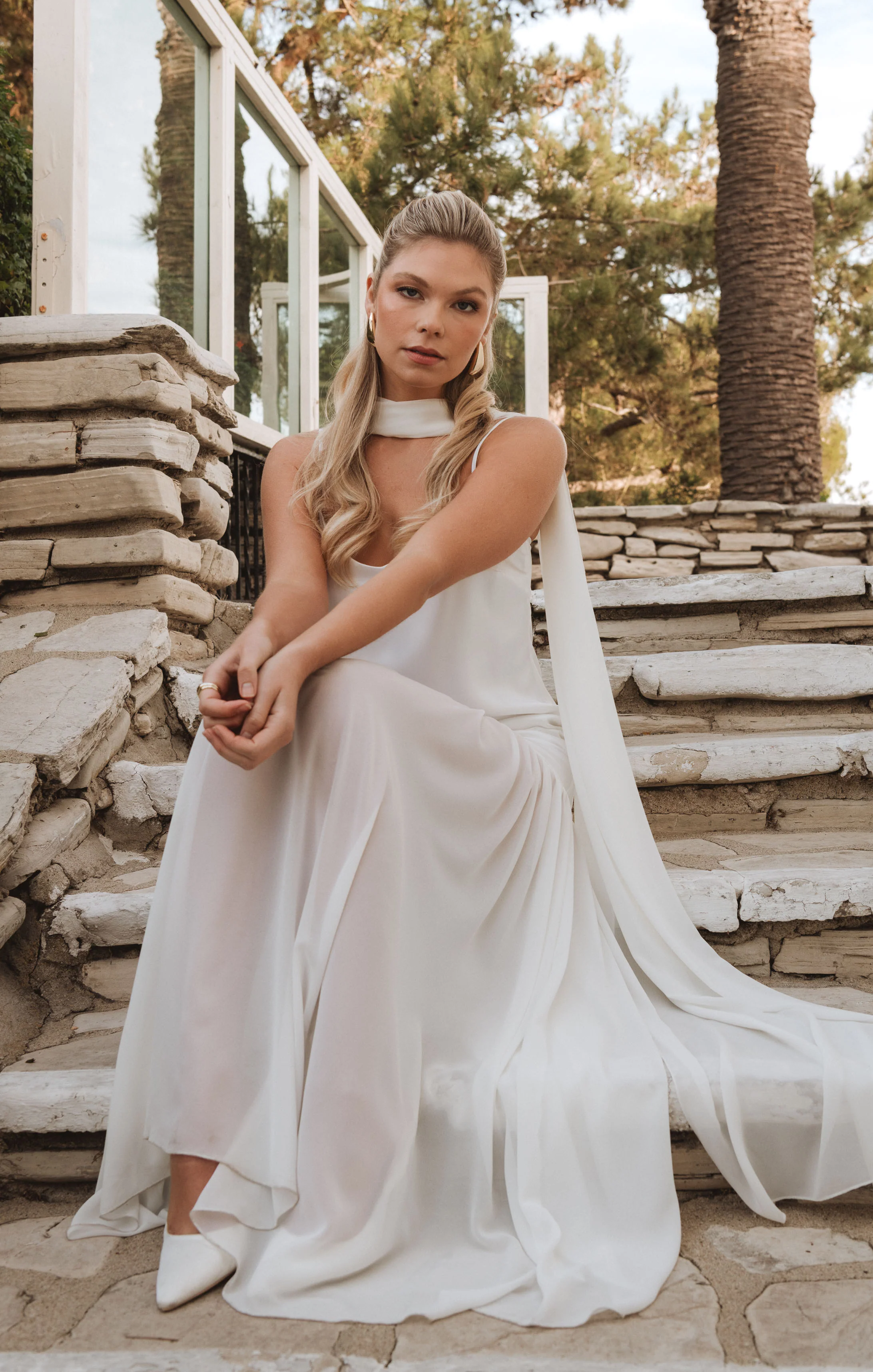 Dalia Maxi Dress ~ Ivory Luxe Satin - Image 8