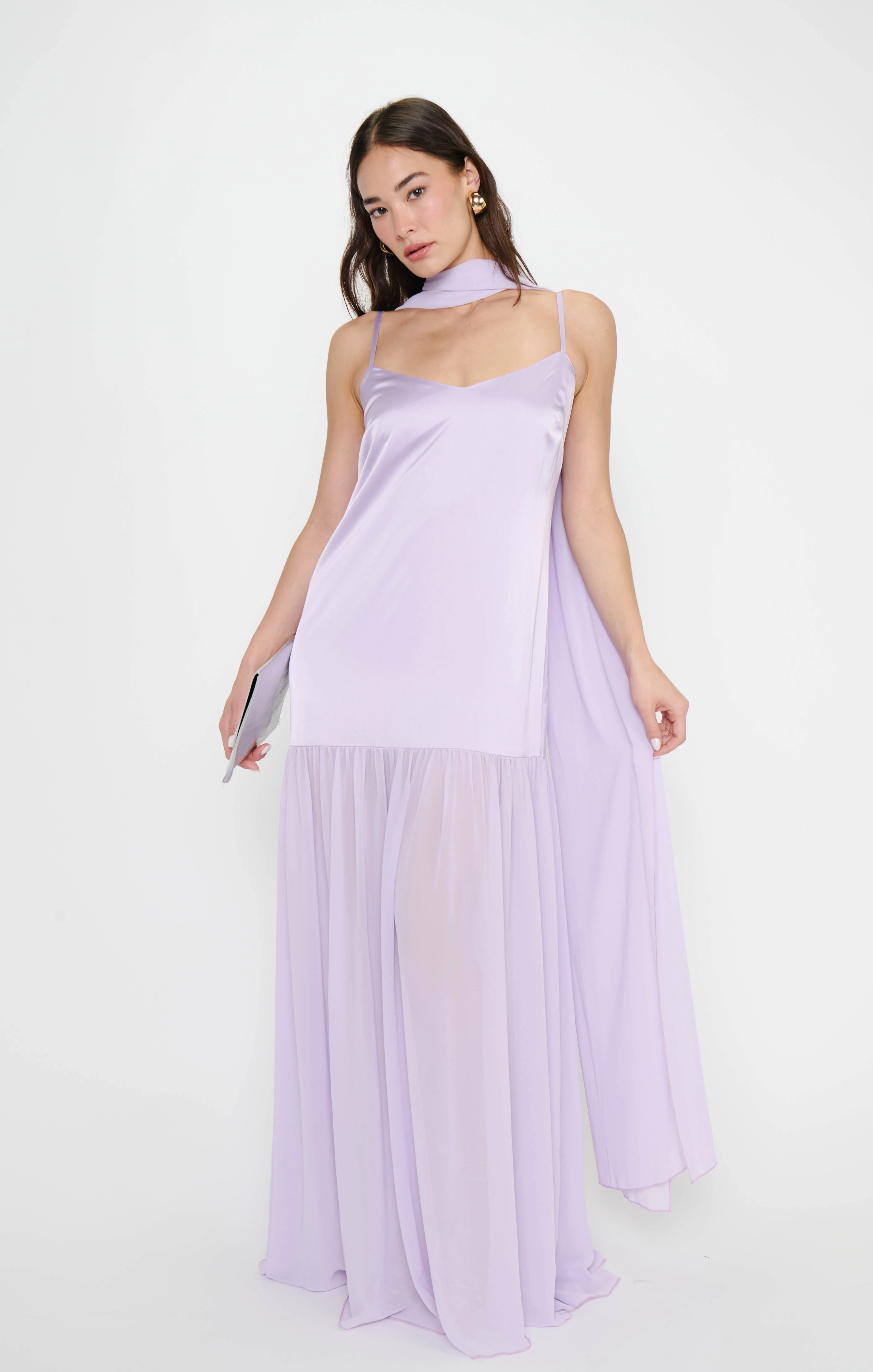 Dalia Maxi Dress ~ Lavender Luxe Satin - Image 3
