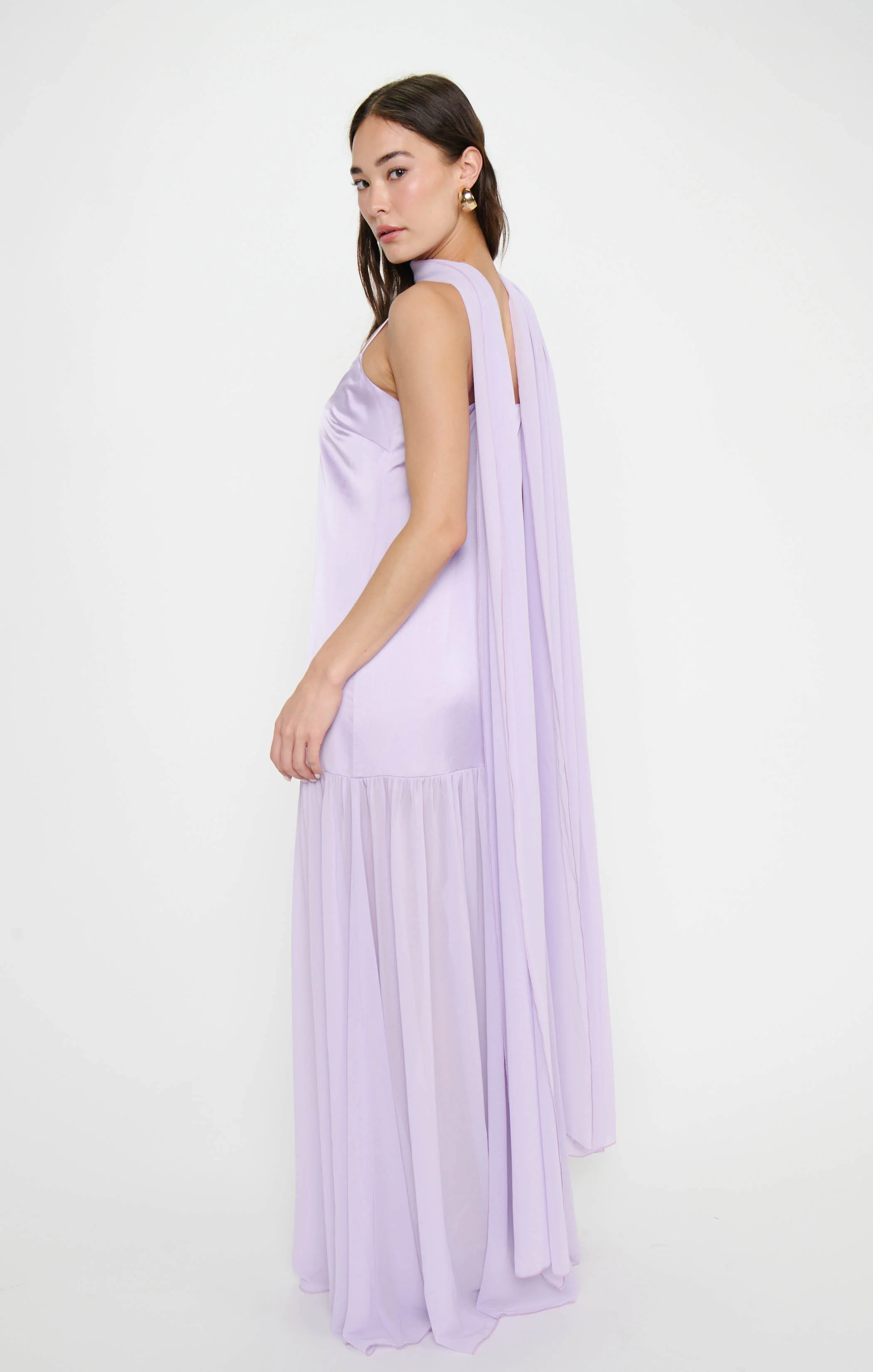 Dalia Maxi Dress ~ Lavender Luxe Satin - Image 6