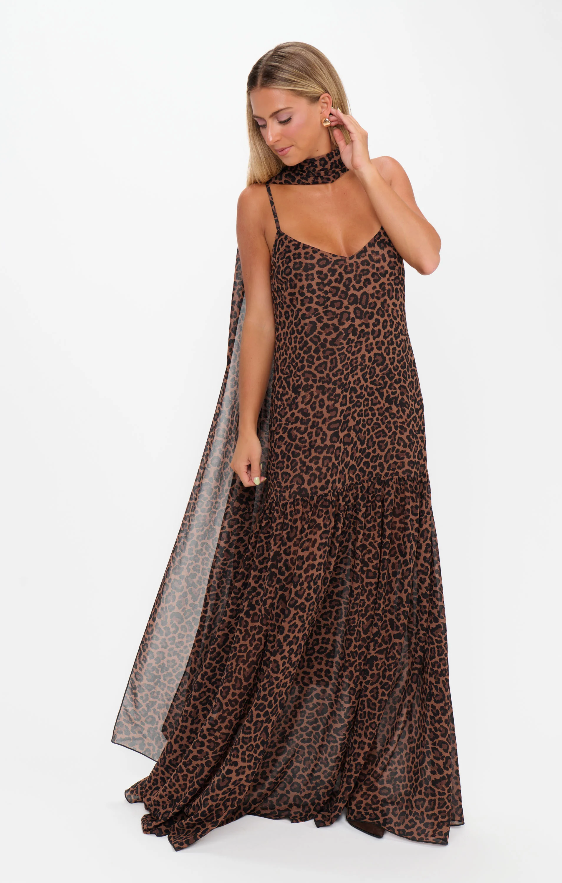 Dalia Maxi Dress ~ Leopard Latte - Image 3