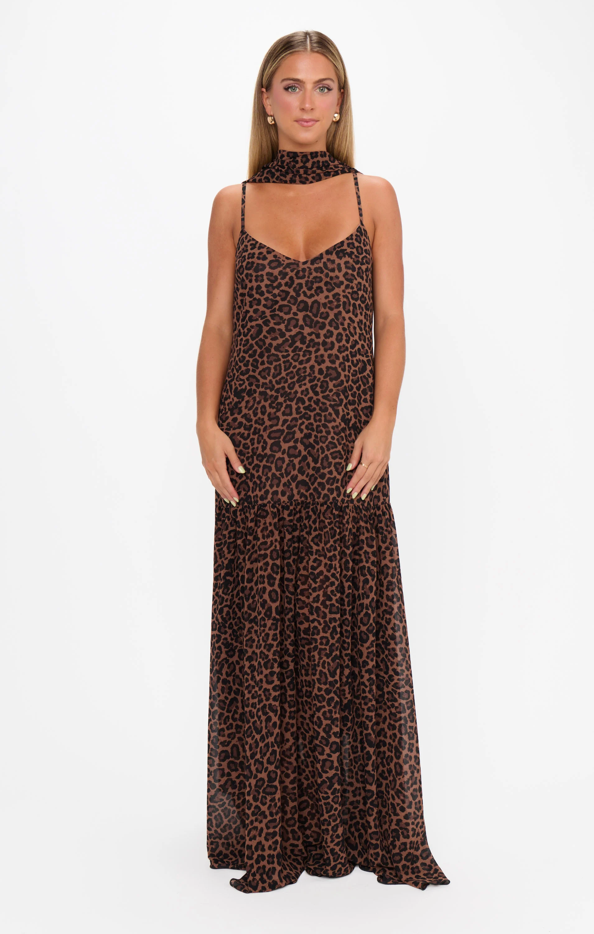 Dalia Maxi Dress ~ Leopard Latte - Image 4