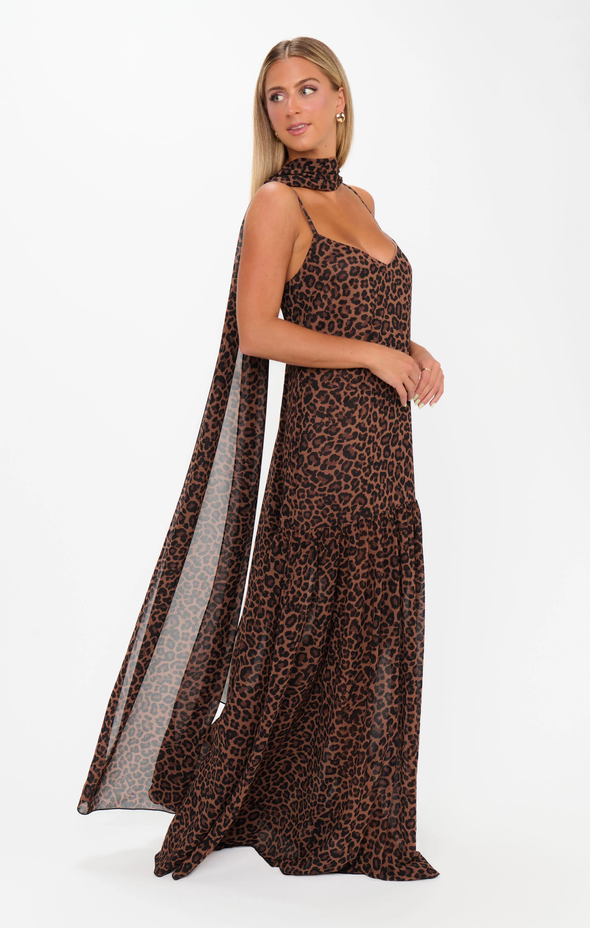 Dalia Maxi Dress ~ Leopard Latte - Image 6