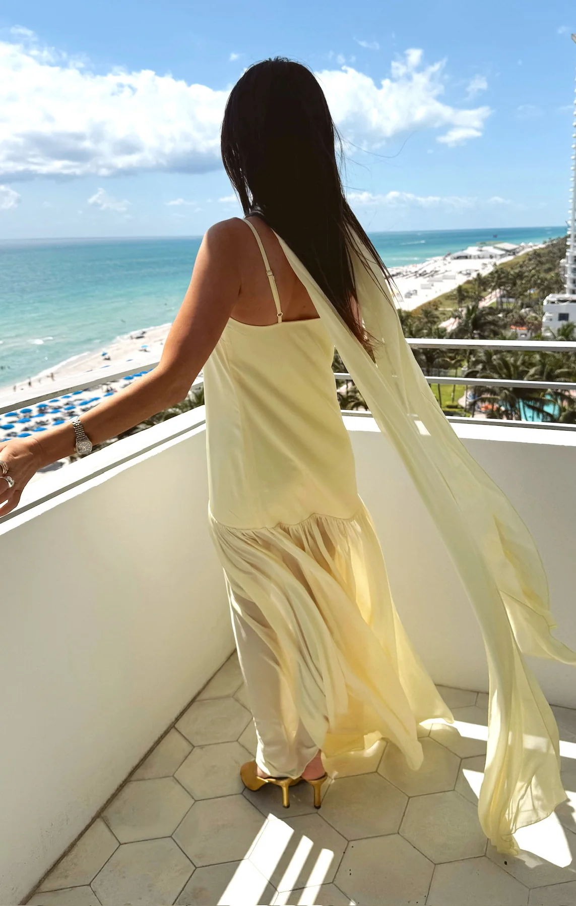 Dalia Maxi Dress ~ Pale Yellow Luxe Satin - Image 5
