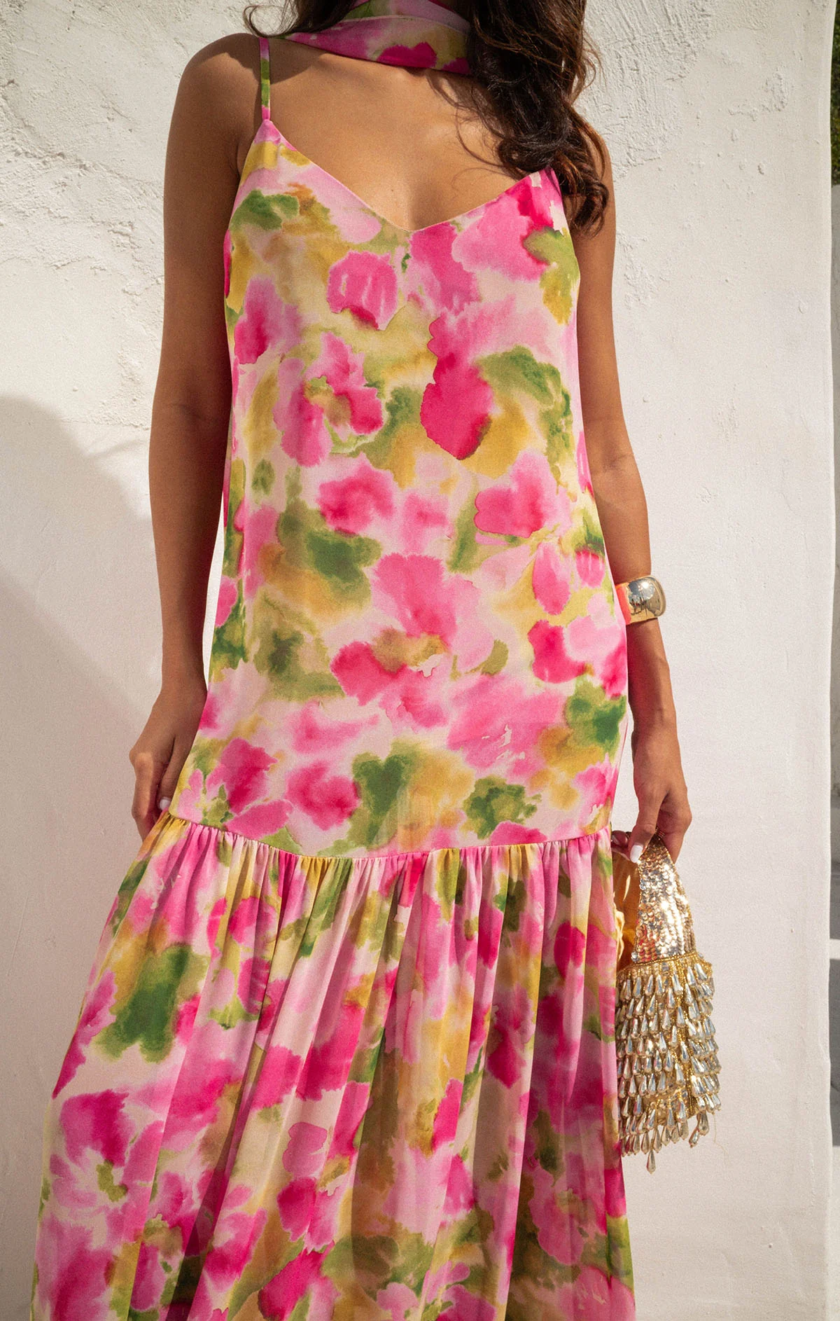 Dalia Maxi Dress ~ Watercolor Floral Chiffon - Image 2