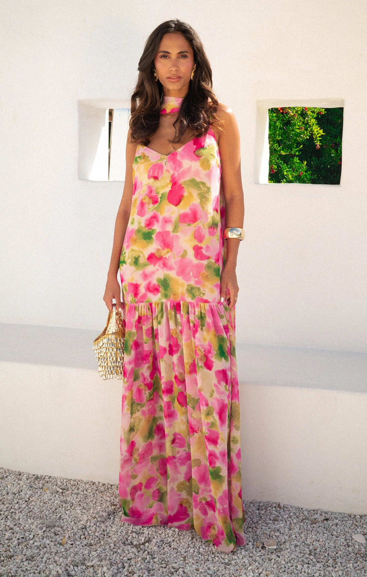 Dalia Maxi Dress ~ Watercolor Floral Chiffon - Image 3