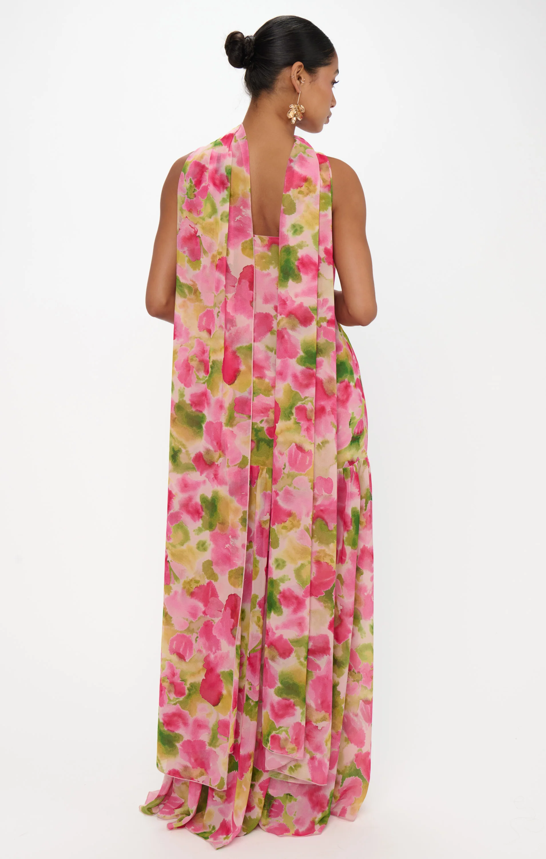 Dalia Maxi Dress ~ Watercolor Floral Chiffon - Image 5